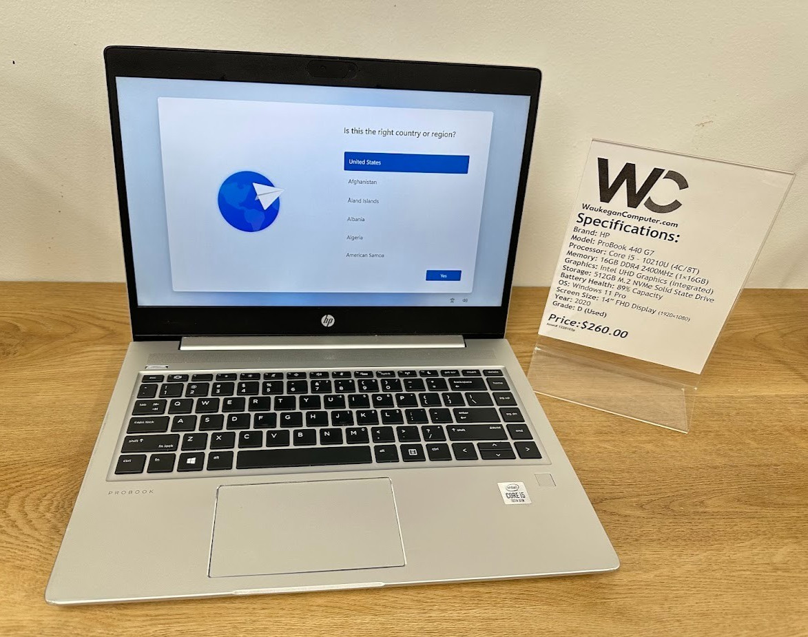 HP ProBook 440 G7 Core i5 – 10210U 16GB DDR4, 512GB SSD, 2020