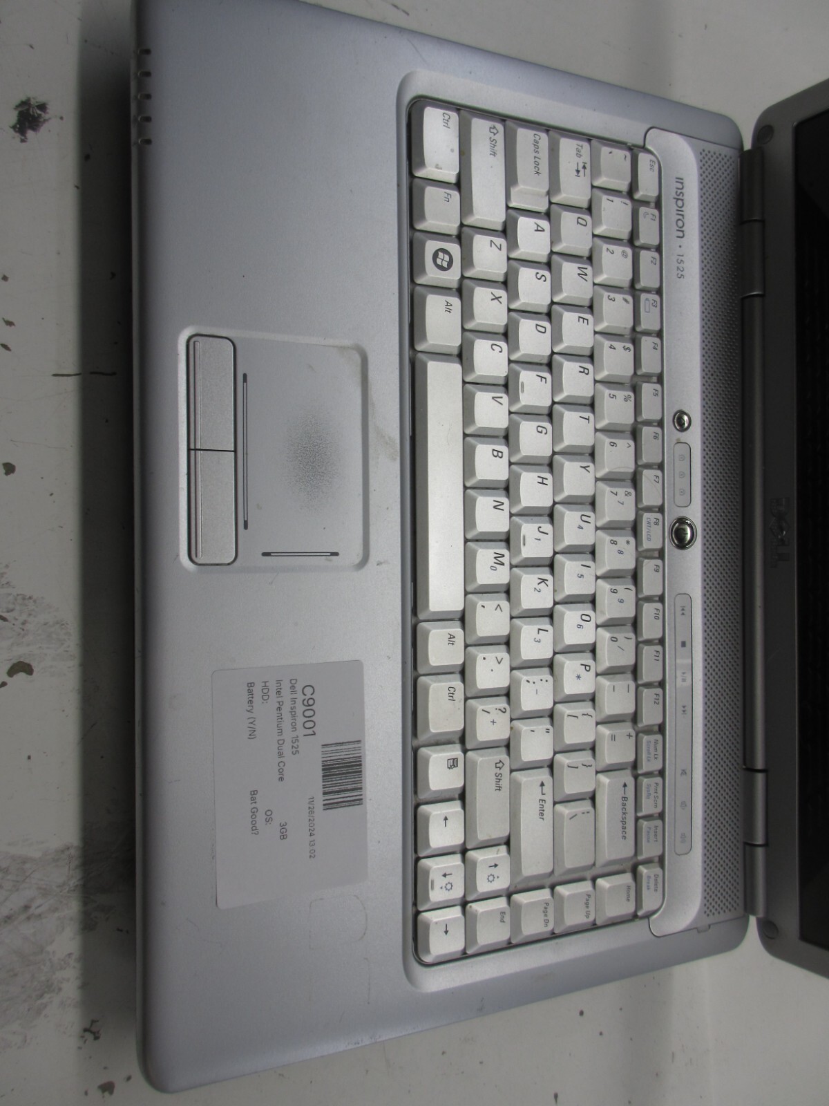 Dell Inspiron 1525 Laptop Intel Pentium Dual Core 1.86GHz 3GB NO HDD No Batt