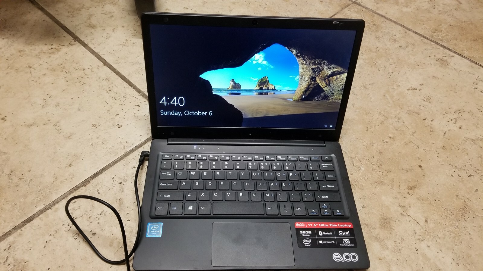 EVOO EV-C-116-1-BK Laptop 11.6″ HD Intel N3350 1.10GHz 32GB FOR PARTS