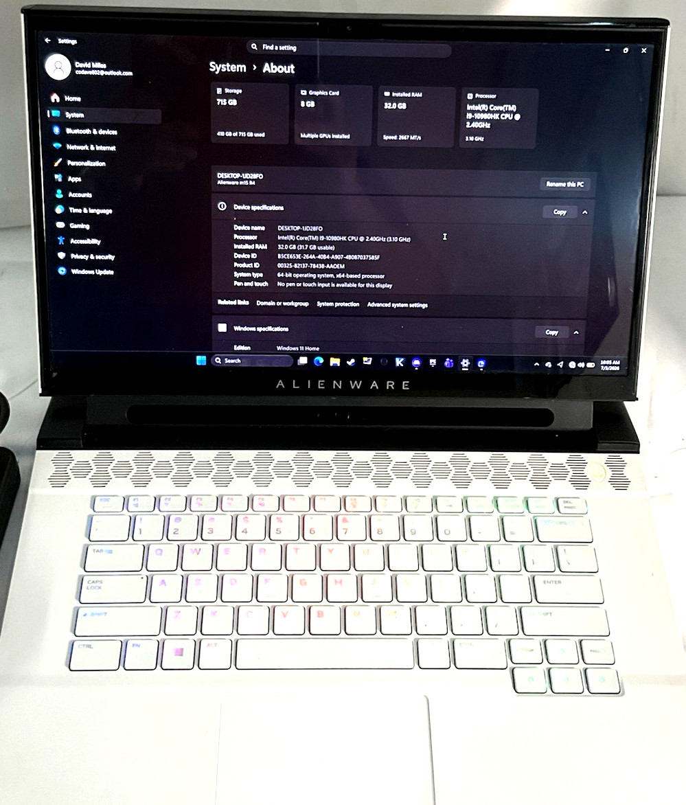 ALIENWARE M15 R4 i9-10980HK 32GB RAM 512GB WIN11 HOME