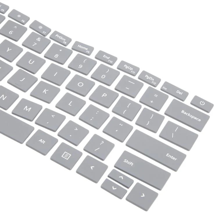 US English Version Keycaps, For Microsoft Surface Laptop 3 / 4(Silver), For Mic
