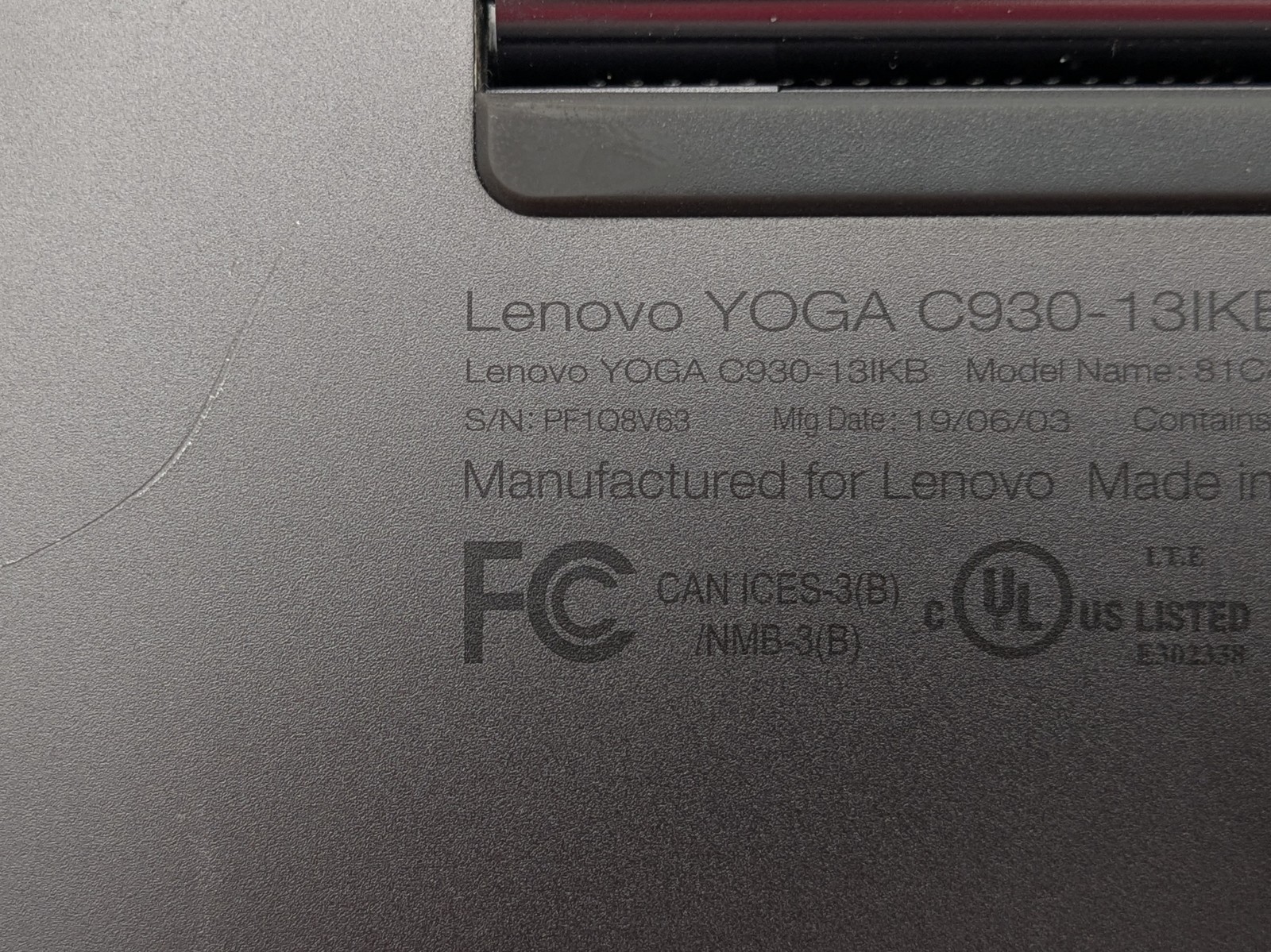Lenovo Yoga 2-in-1 C930-13IKB 14″ FHD Touch I7-8550U 256GB SSD 8GB W11 *READ*