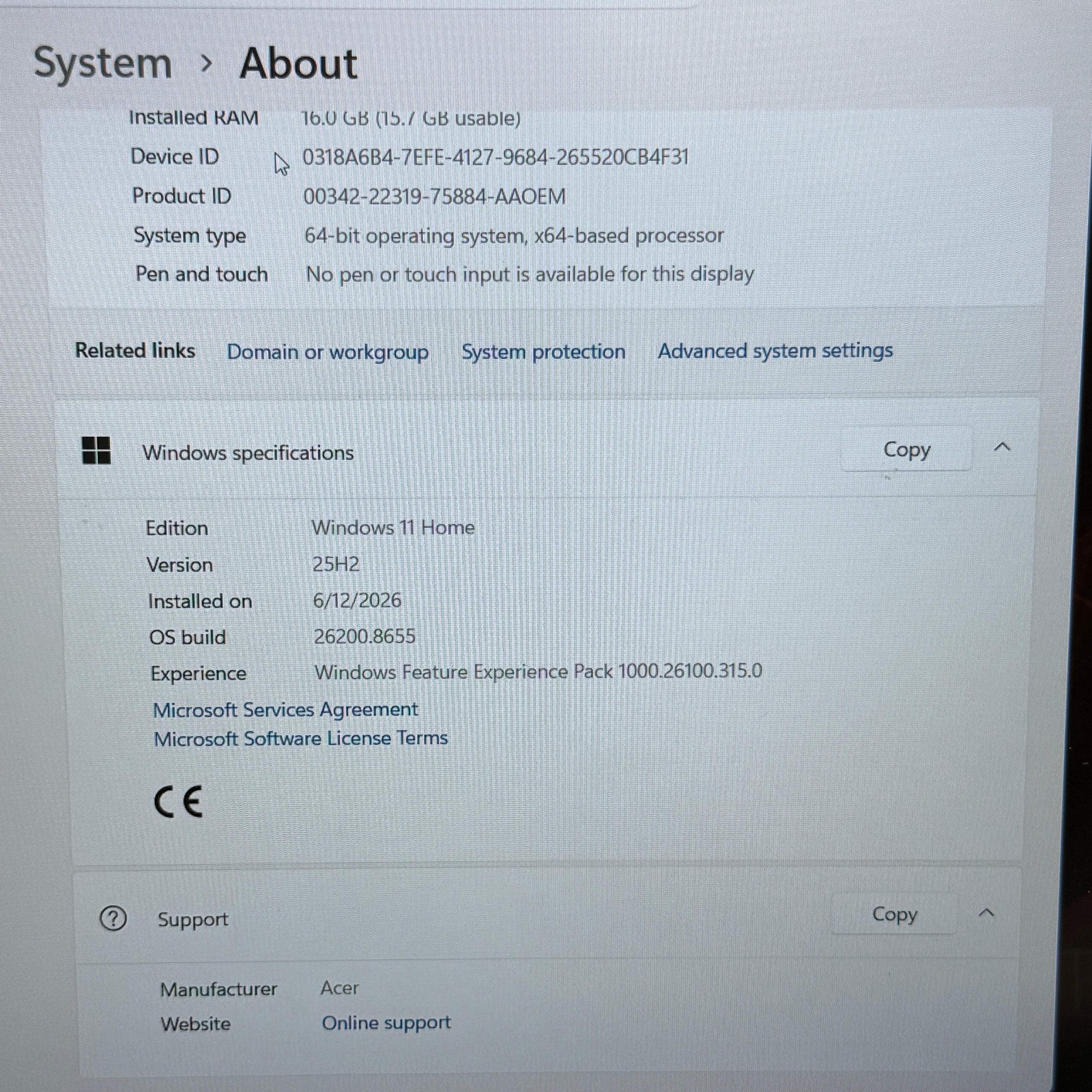 Broken Acer Nitro V 15 ANV15-51 15.6″ i5-13420H 2.1GHz 16GB RAM 500GB SSD GeForc