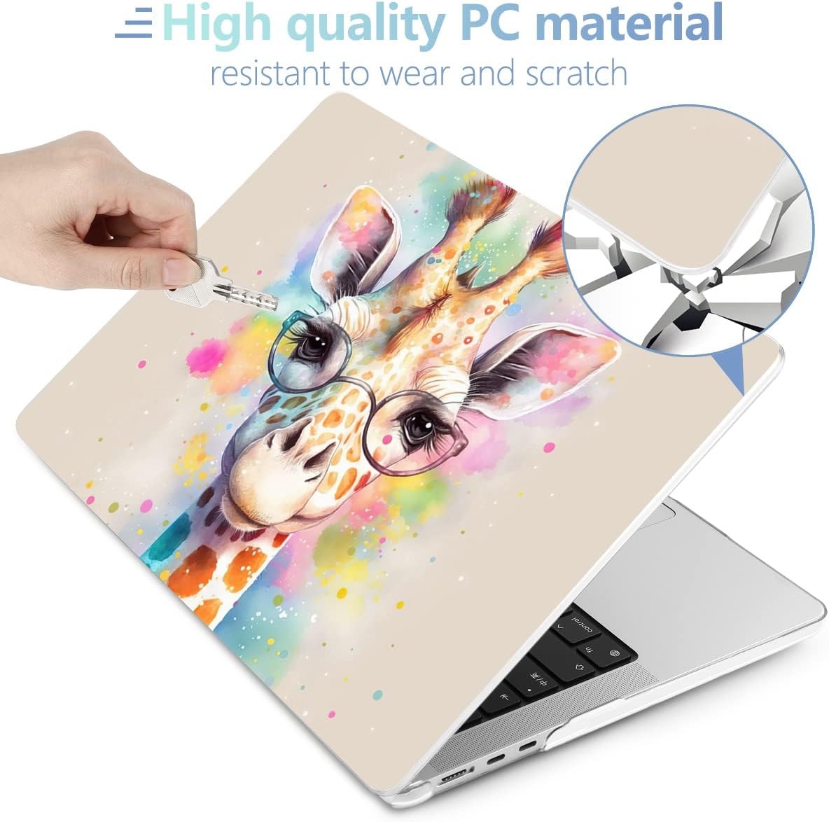 Case for MacBook Air 13.6 inch 2025 2024 2022, Laptop Hard Shell with Keyboard C