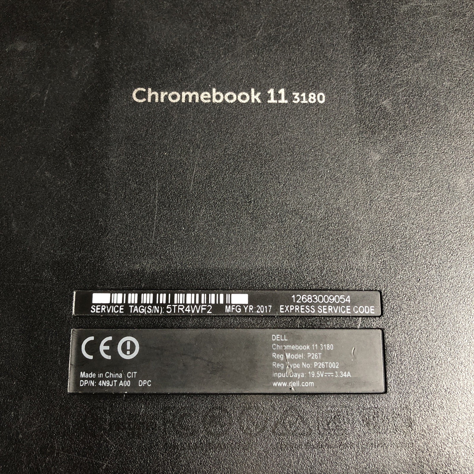 Dell Chromebook 11 3180 11.6″, Intel Celeron, 2GB RAM+16GB SSD w/ Charger WORKS