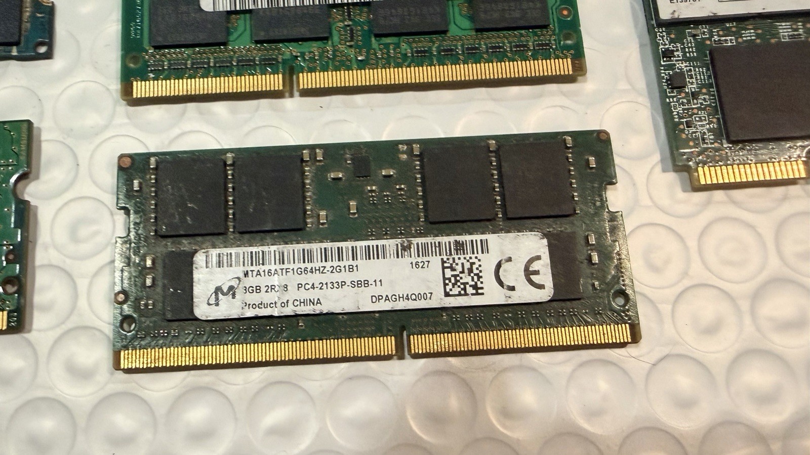 Untested Laptop RAM SSD WiFi Card Parts Lot Samsung Micron Intel M.2 SO DIMM