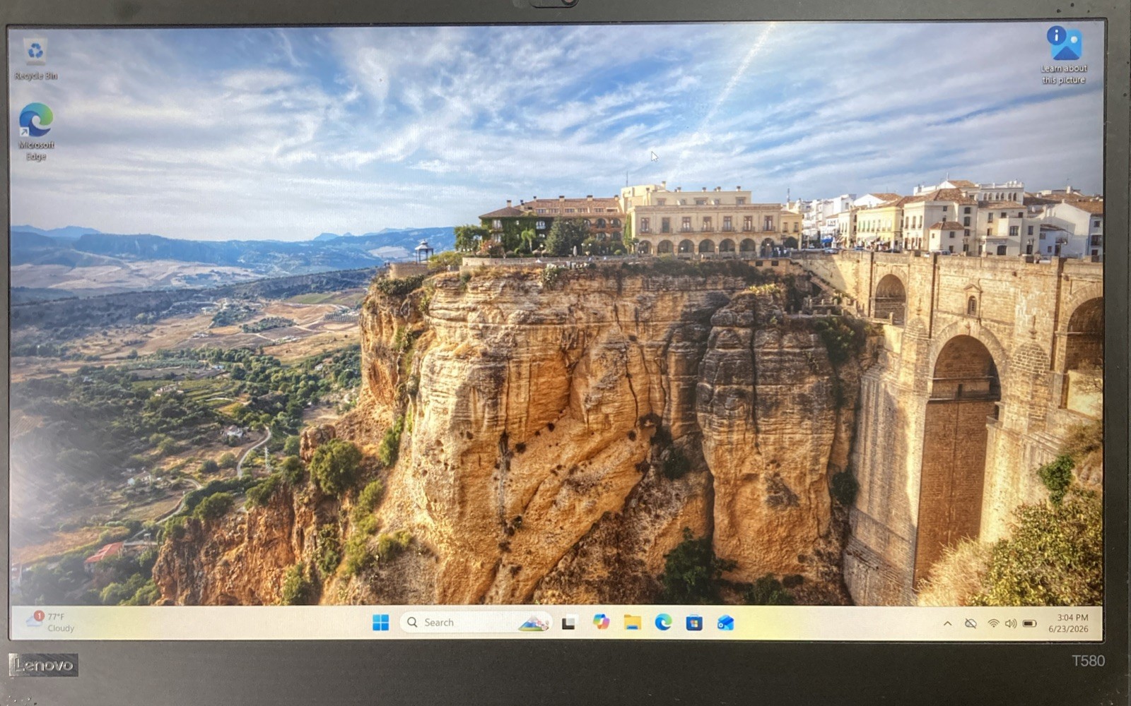Lenovo ThinkPad T580 256GB SSD, Intel Core i5-8250U, 1.60GHz, 8GB Win 11 Pro