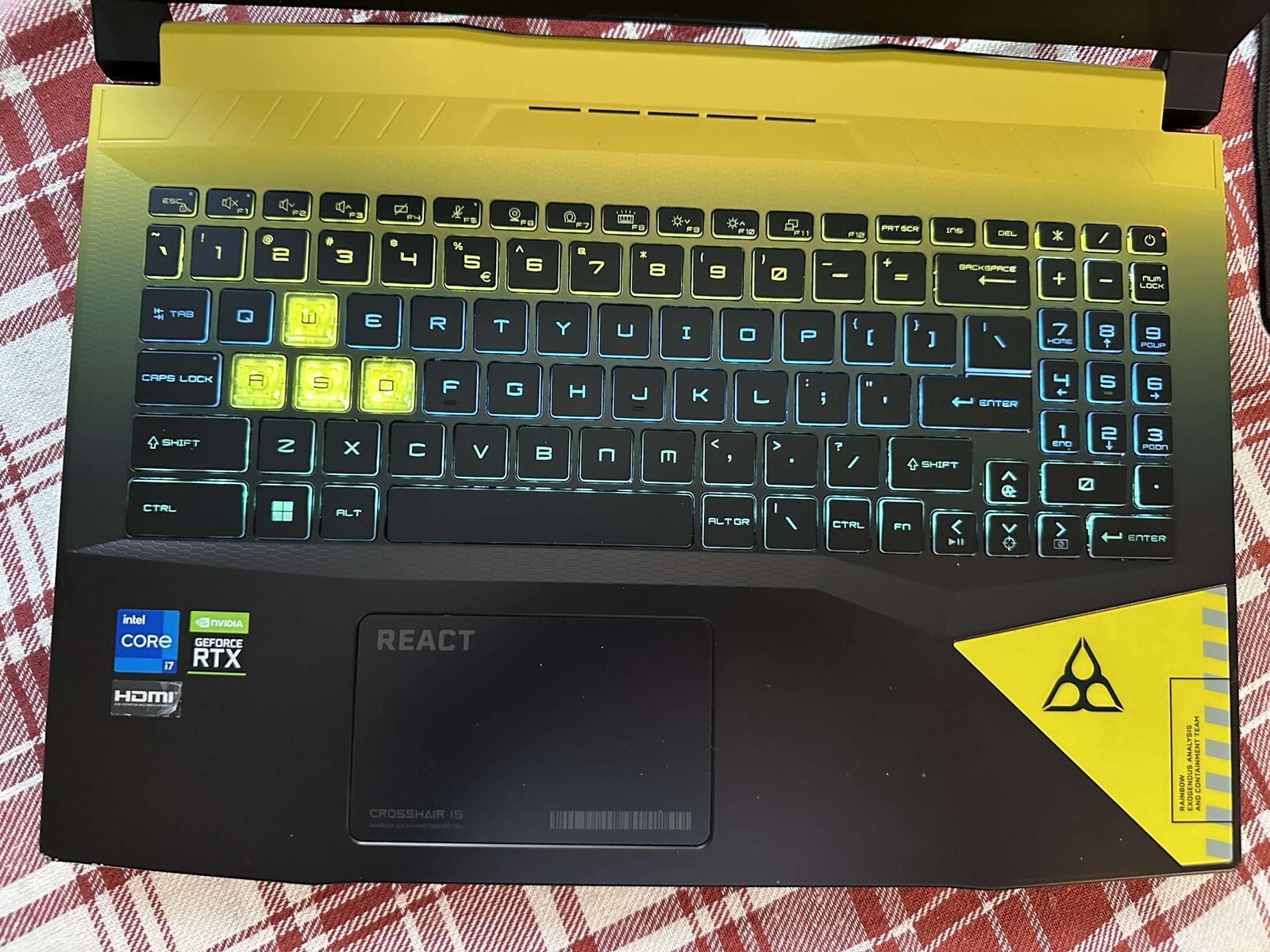 MSI Crosshair 15 Rainbow Six Extraction Edition