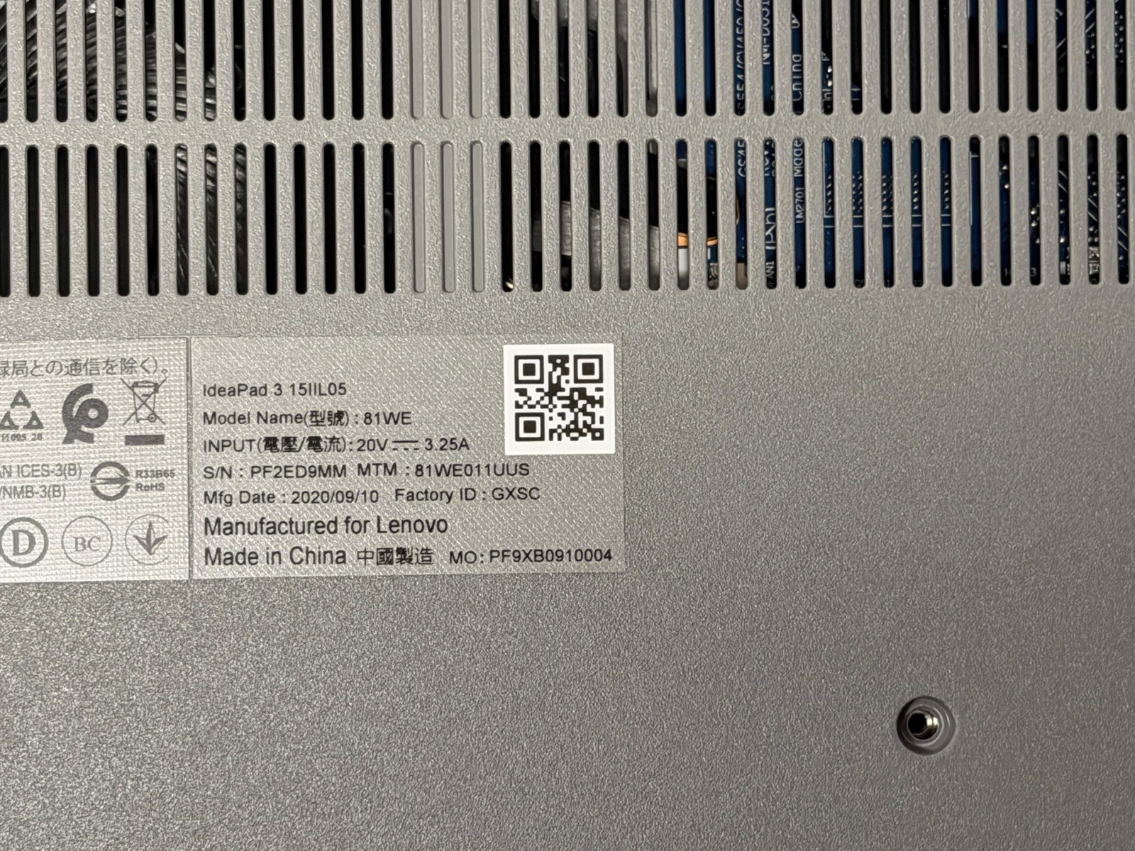 Lot Of 2 Lenovo Ideapad 3 17IIL05 i5 & 15IIL05 15.6″ i3-1005G1 NO SSD NO RAM