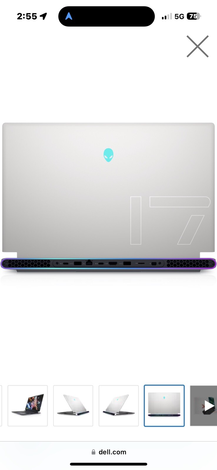 ALIENWARE X17 R2 👽 i9 12900H – FHD 1920×1080 480Hz- 3070Ti – 16GB RAM – 1TB SSD
