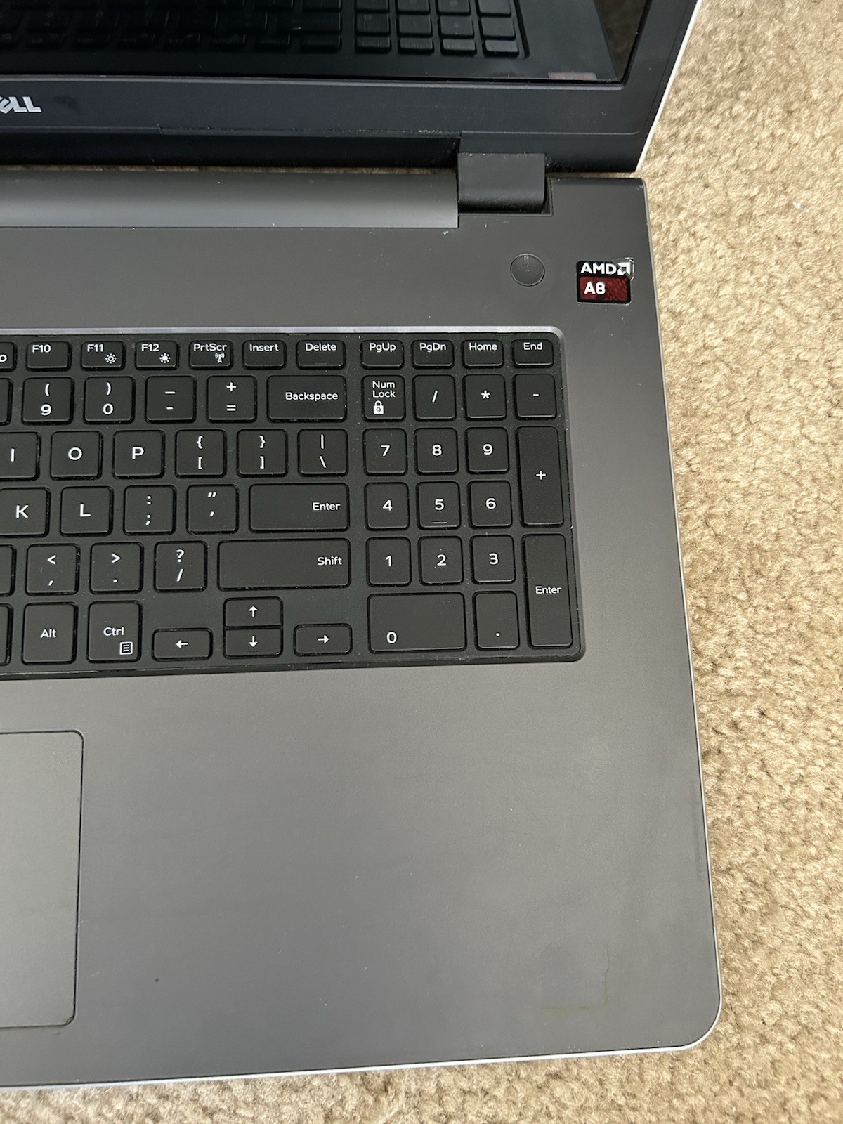 Dell Inspiron AMD A8 Laptop UNTESTED No Charger Parts/Repair