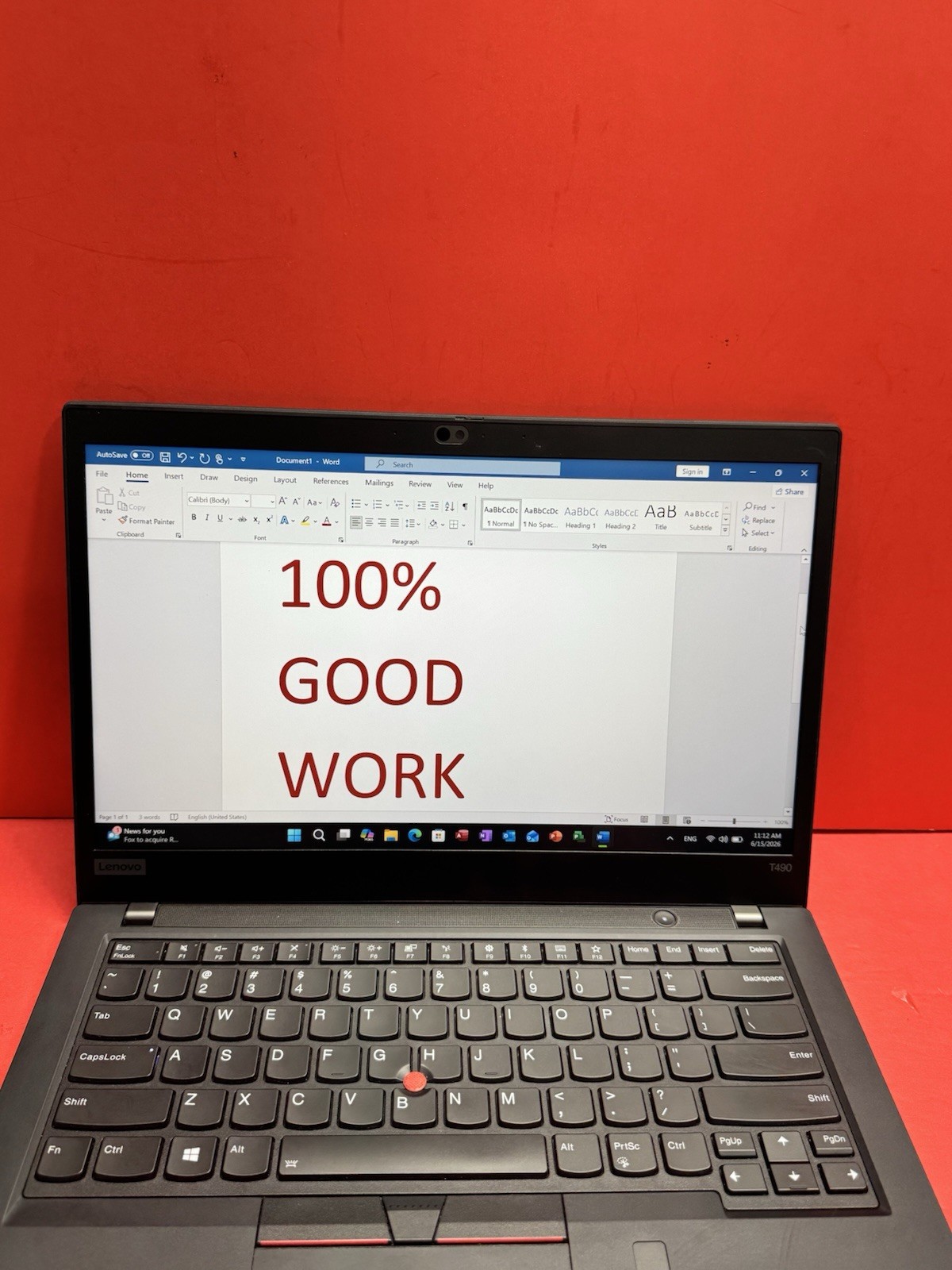 Lenovo ThinkPad T490 14” (256GB SSD 8th i5- 1.6GHz 16GB RAM) Touch screen