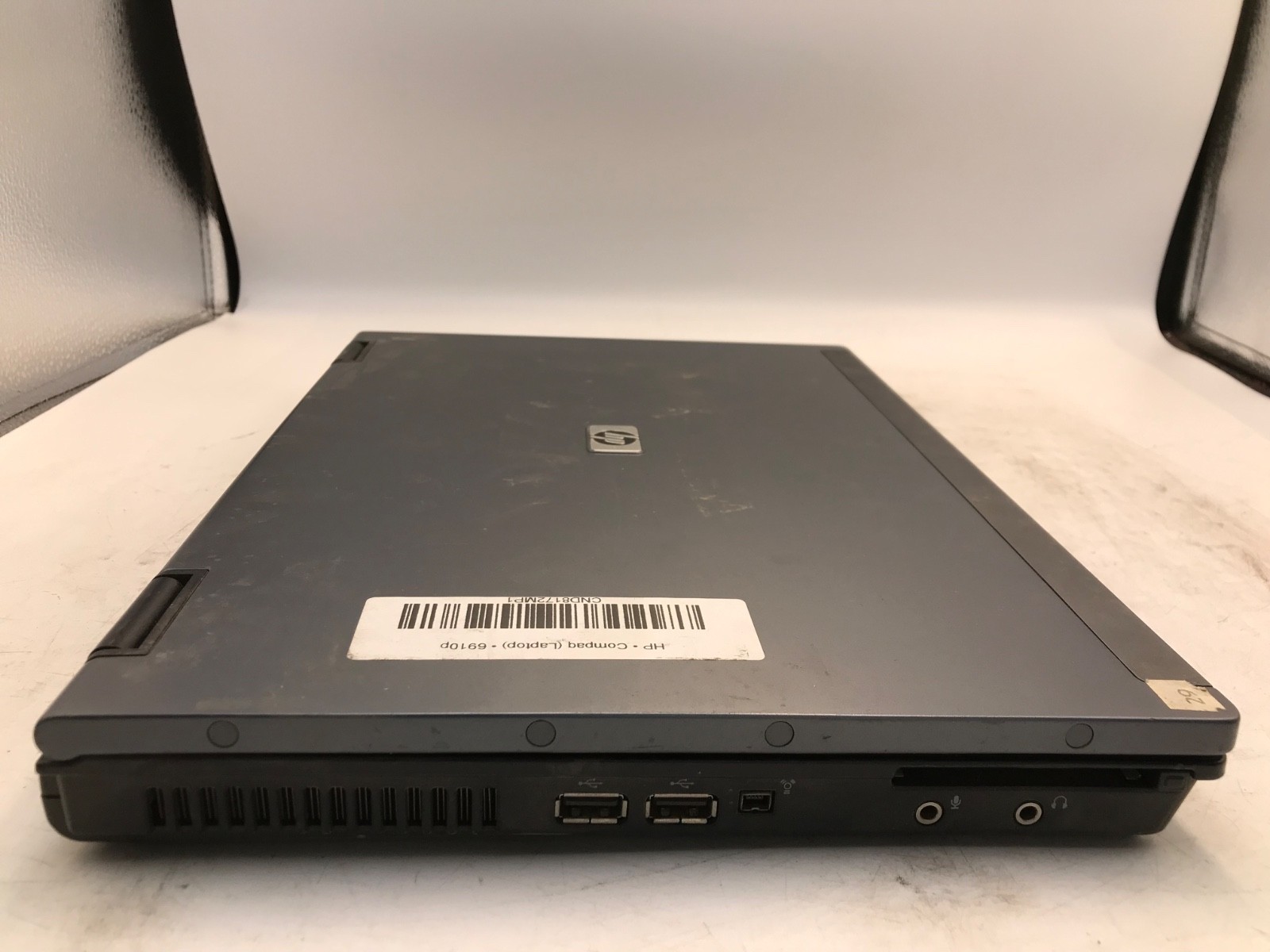 HP Compaq 6910p Intel Core 2 Duo 2.1GHz 14″ NO HDD-BOOTS BIOS, BAD LATCH-MZ