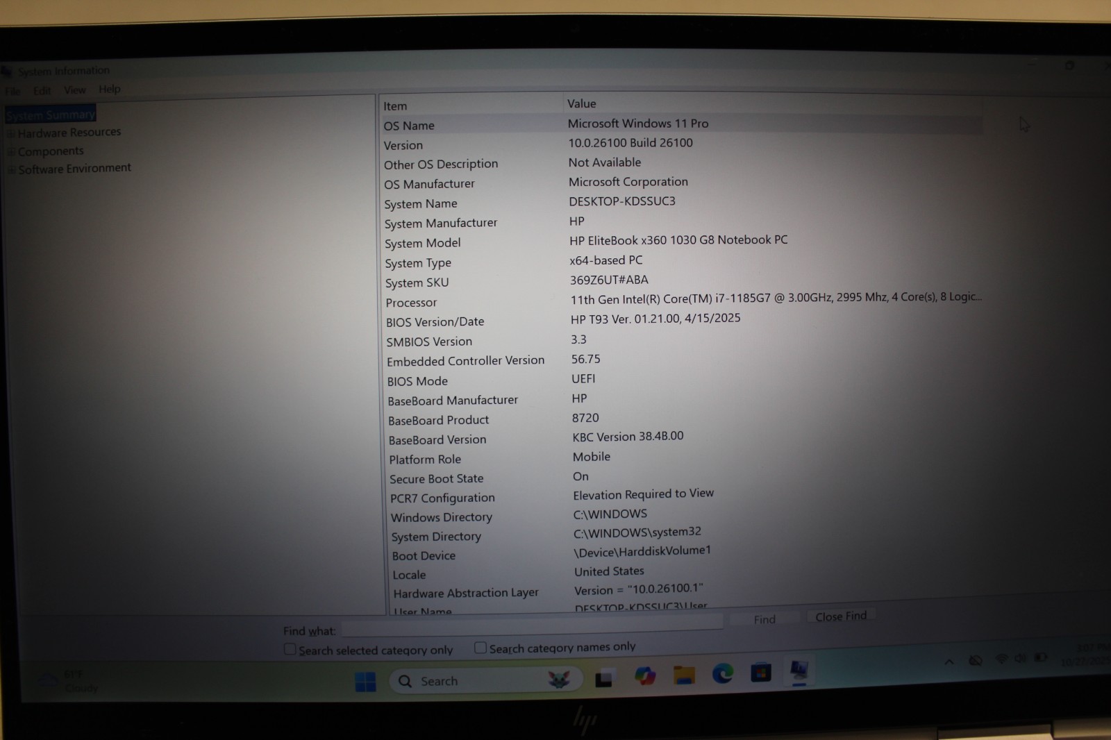 HP Elitebook X360 1030G8 I7-1185G7 512GB NvME SSD 16GB LPDDR4 Win11Pro*TS C-Des