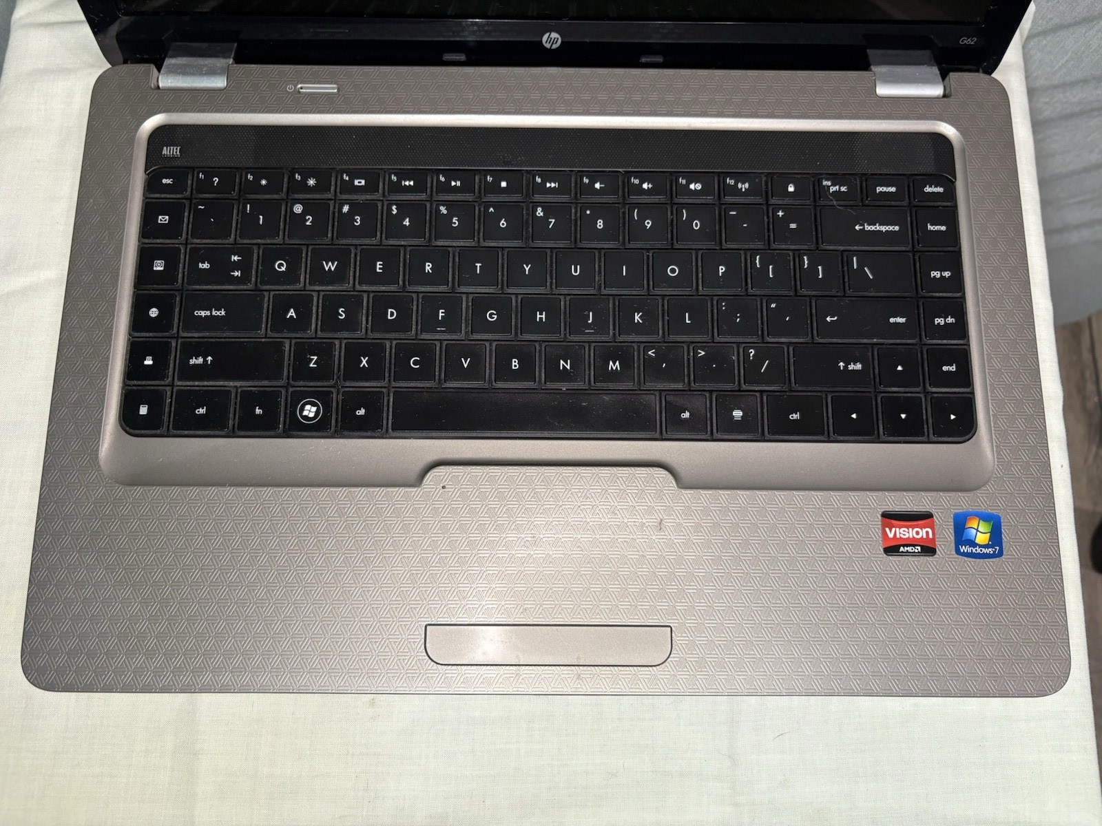 HP G62-355dx Laptop Non-working For Parts. Used. No Battery.