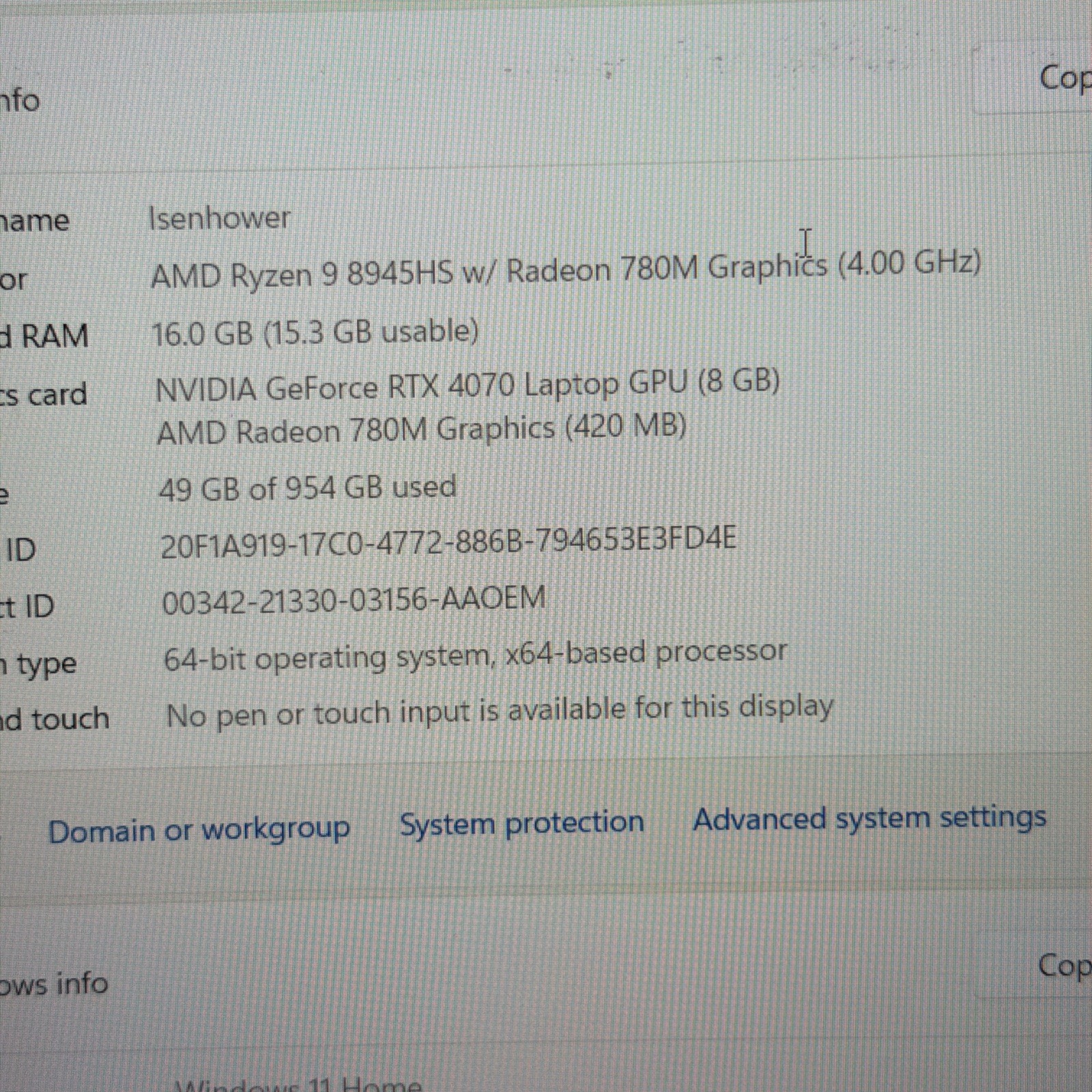 MSI Katana A15 AI Gaming Laptop AMD Ryzen 9 8945HS RTX 4070 16GB 1TB 15.6″ WIN11