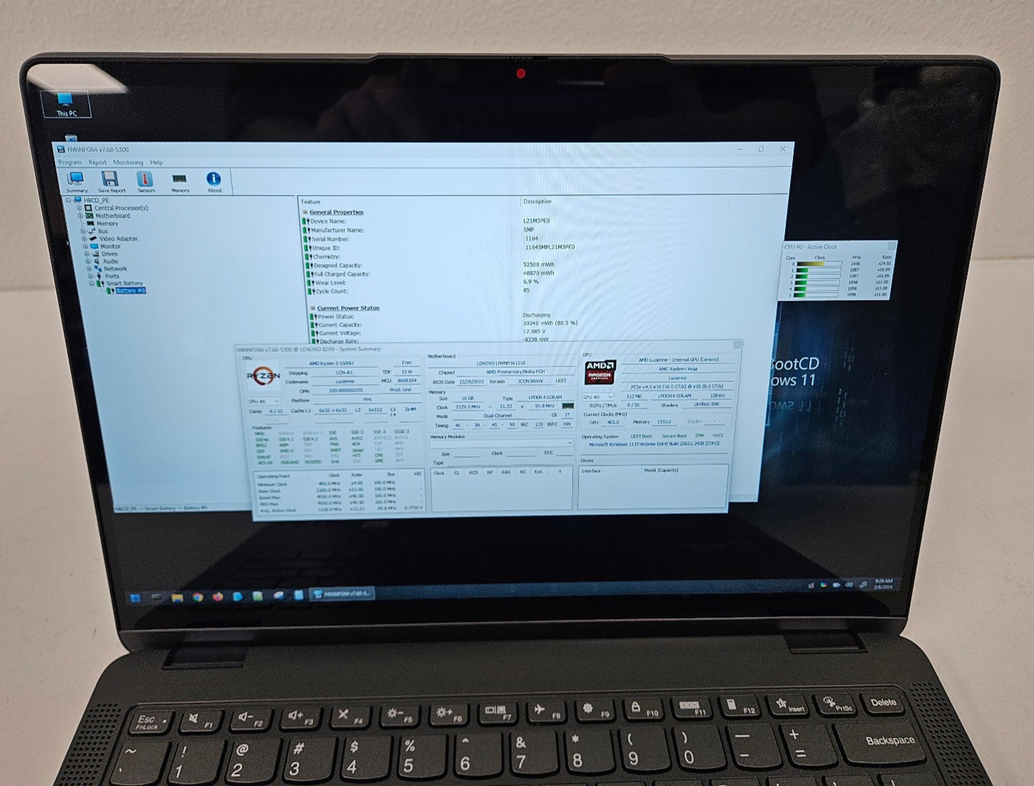 Lenovo IdeaPad Flex 5 14ALC05 Ryzen 5 5500U 16GB RAM No SSD No OS