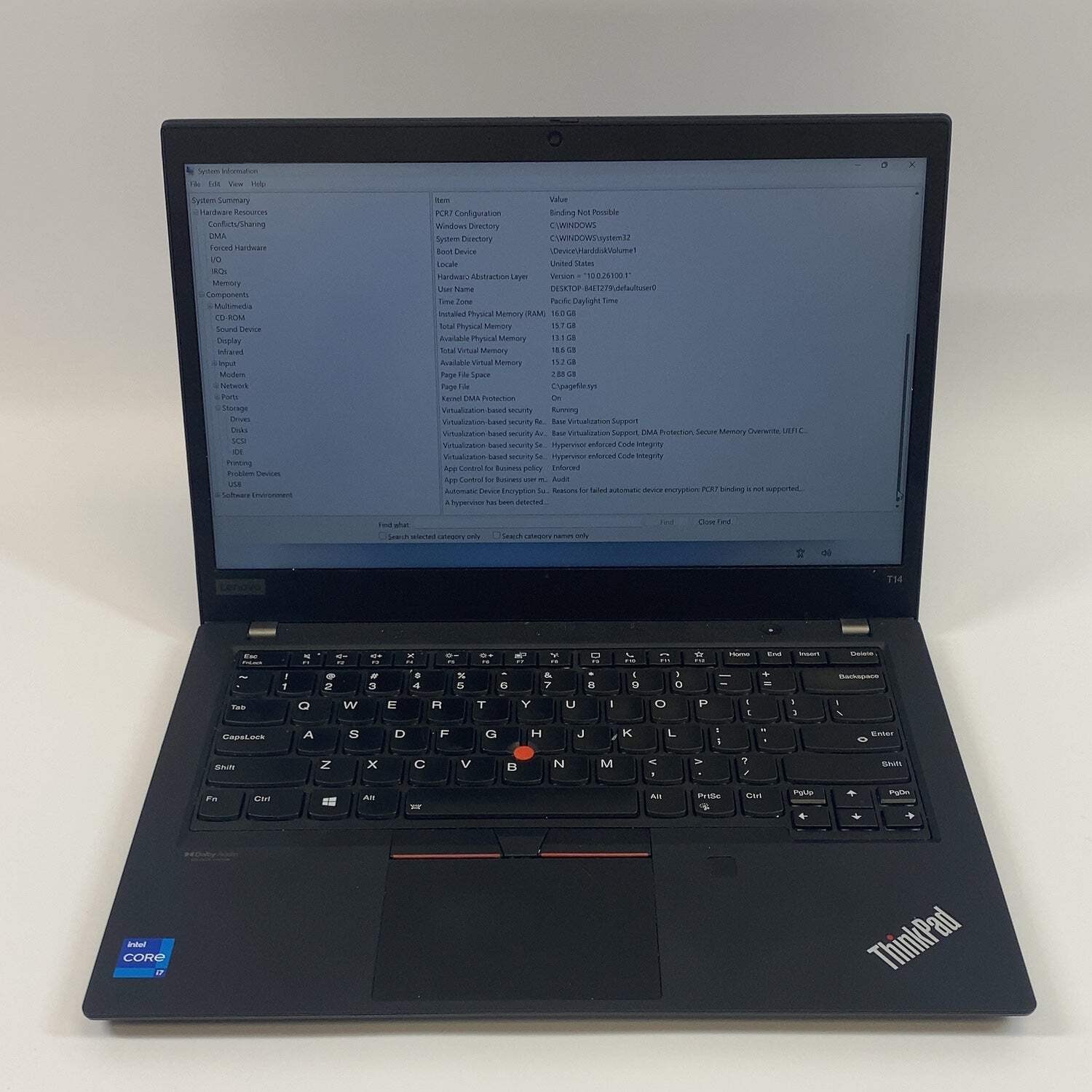 Lenovo ThinkPad T14 Gen 2 14″ i7-1165G7 2.8GHz 16GB RAM 250GB SSD