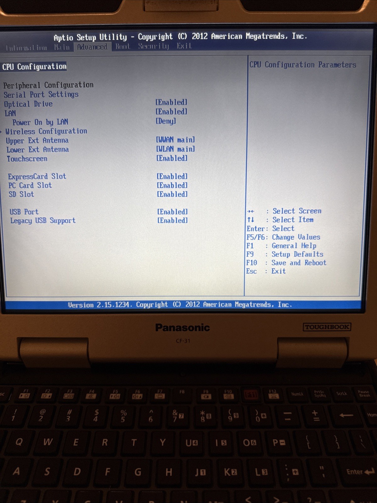 Panasonic Toughbook CF-31 MK5 i5-5300U 2.30GHz 8GB/256GHDD/DVD/No AC Charger