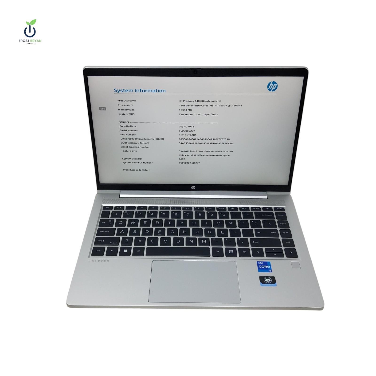 HP PROBOOK 440 G8 NOTEBOOK i7-1165G7@2.80GHz 16GB 512GB No OS Grade C [READ]