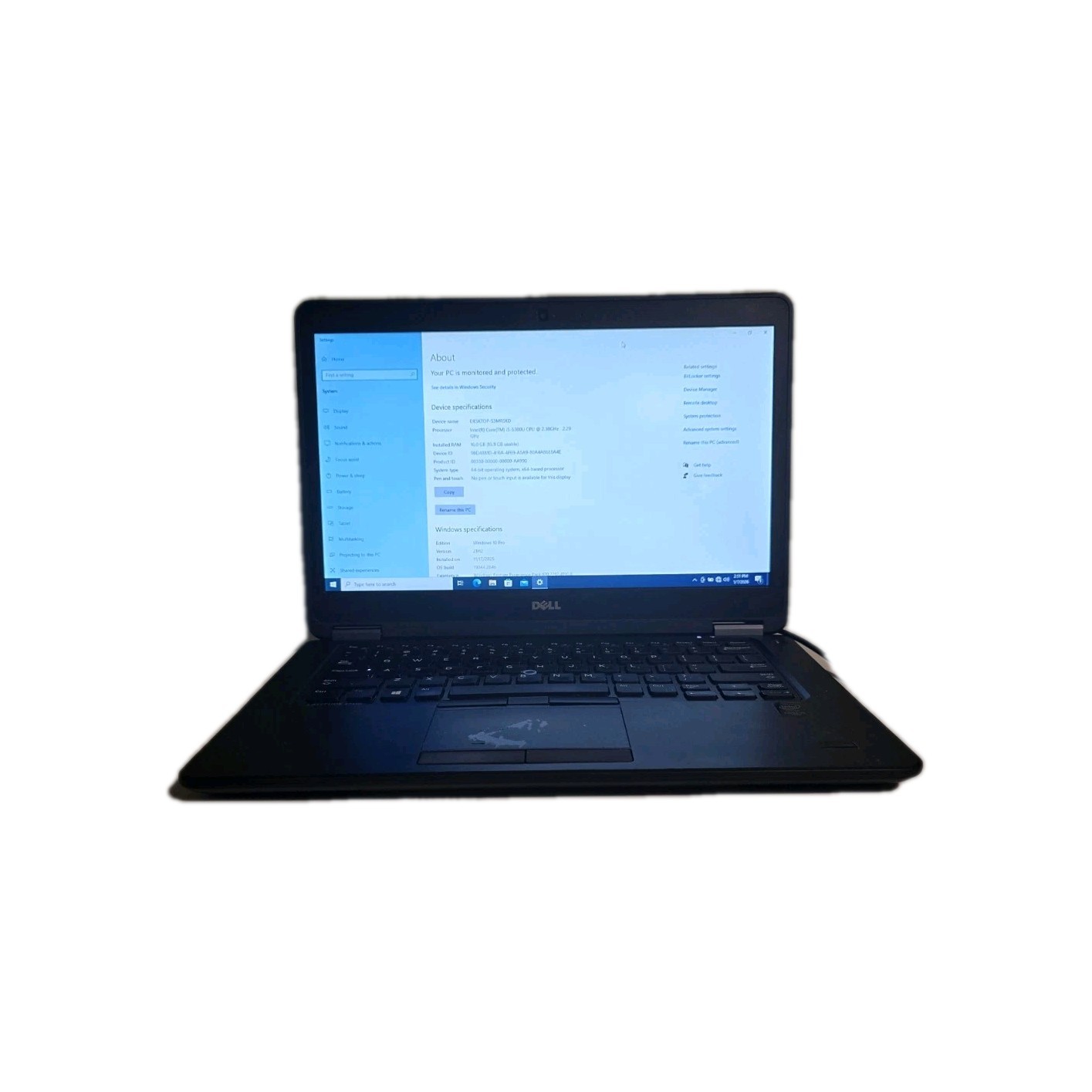 Dell E7450 14″ Laptop 16GB RAM Intel core i5-5300U CPU 2.30 GHz w/ power cord