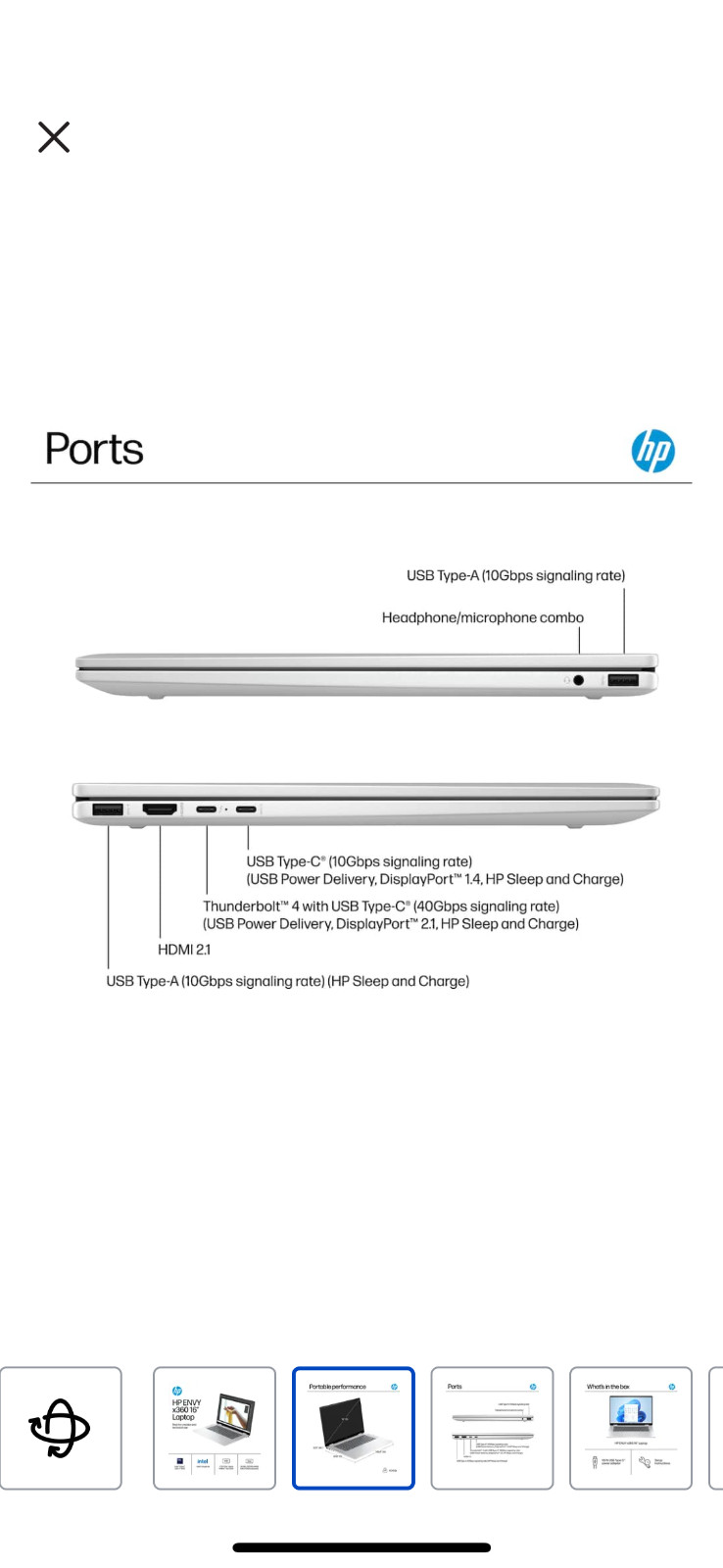 HP ENVY x360 2-in-1 16-ac0023dx 16″ Ultra 7 155U 16GB DDR5 1TB SSD Windows 11