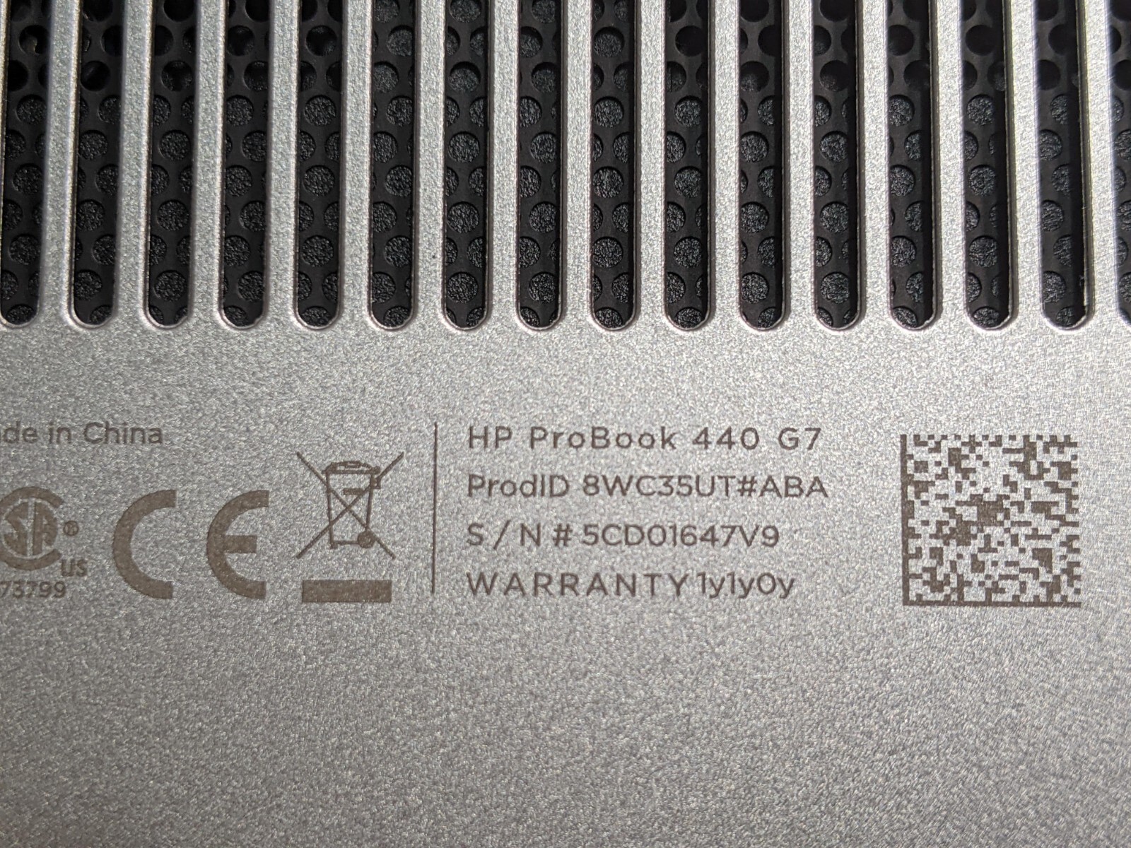 HP ProBook 440 G7 14″FHD i5-10210U 1.6GHZ 16GB 256GB Win11P 93ttery +Charger