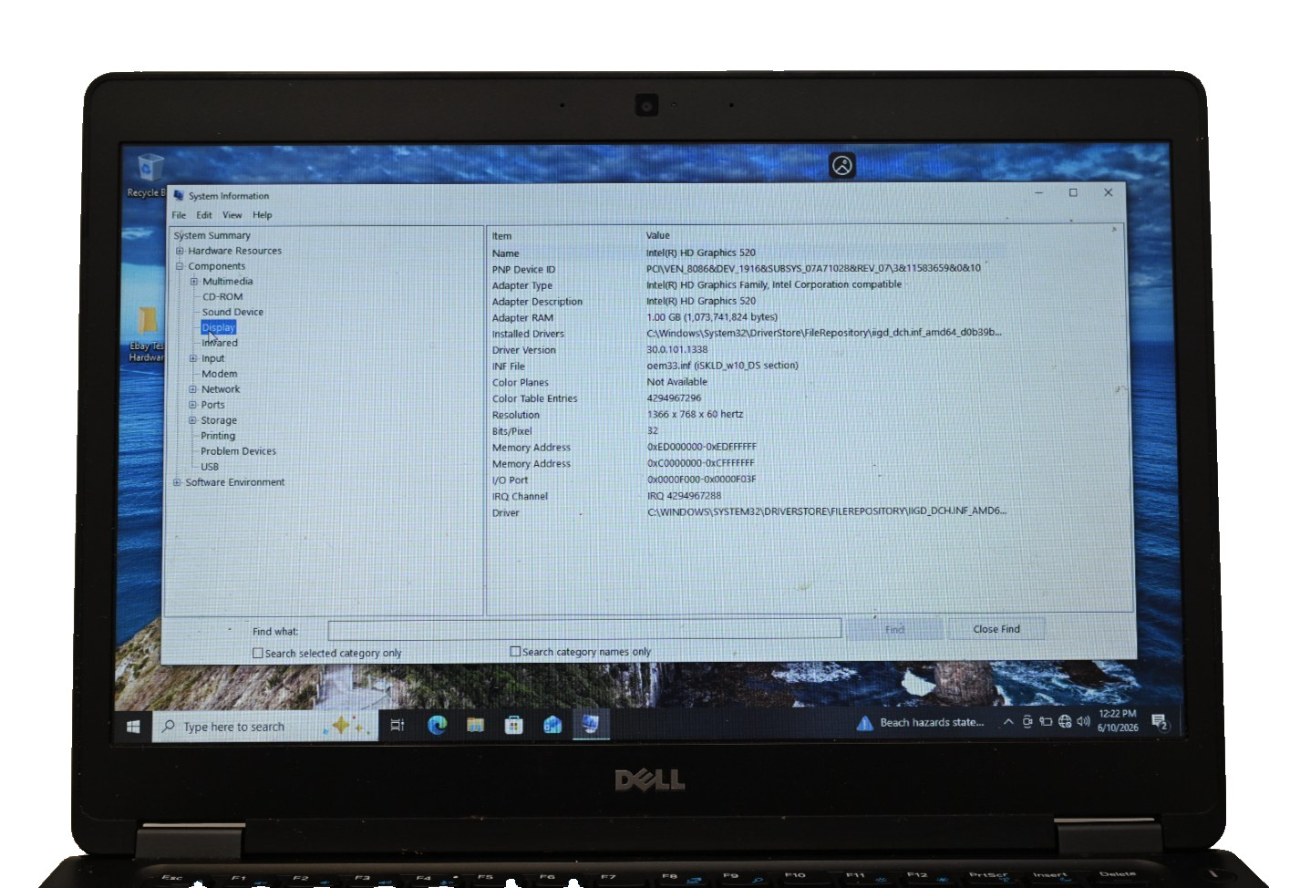 Dell Latitude 5480 i7-6600u 2.6GHz 8GB RAM 128GB SSD Windows 10 Pro