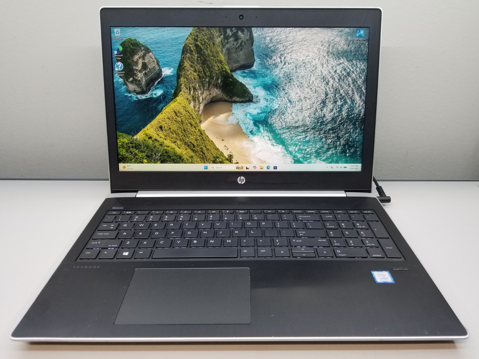 HP ProBook 450 G5 15.6″ FHD i5-8250U 1.6GHz 8GB RAM 256GB NVMe Win 11 Pro WiFi