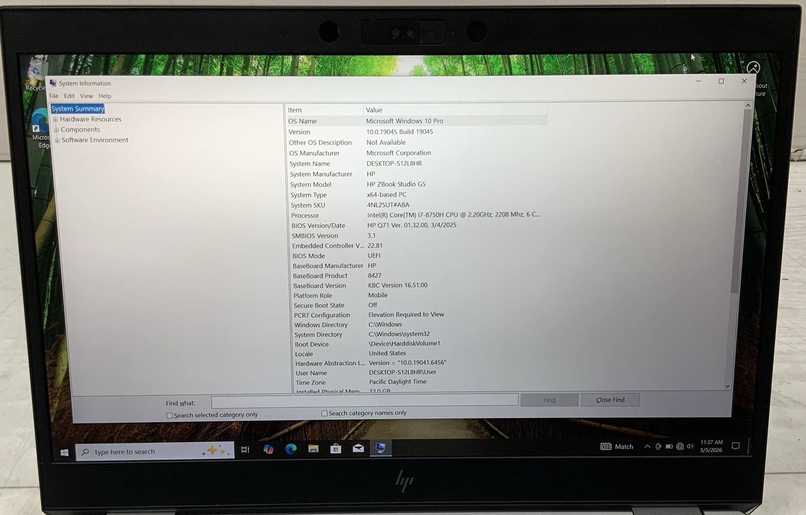 HP ZBook Studio G5 15.6″ – i7-8750H 32GB RAM, 512GB SSD, P1000, W10Pro