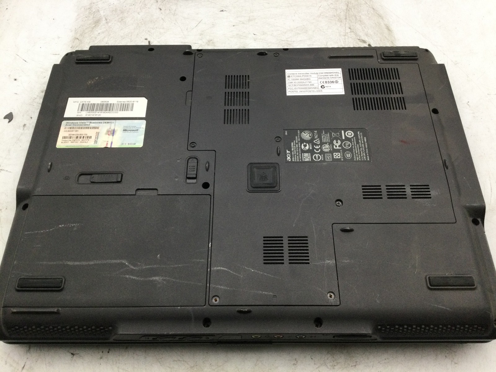 ACER EXTENSA 5620 – FOR PARTS – INTEL PENTIUM DUAL CORE – NO RAM – READ DESC -BB