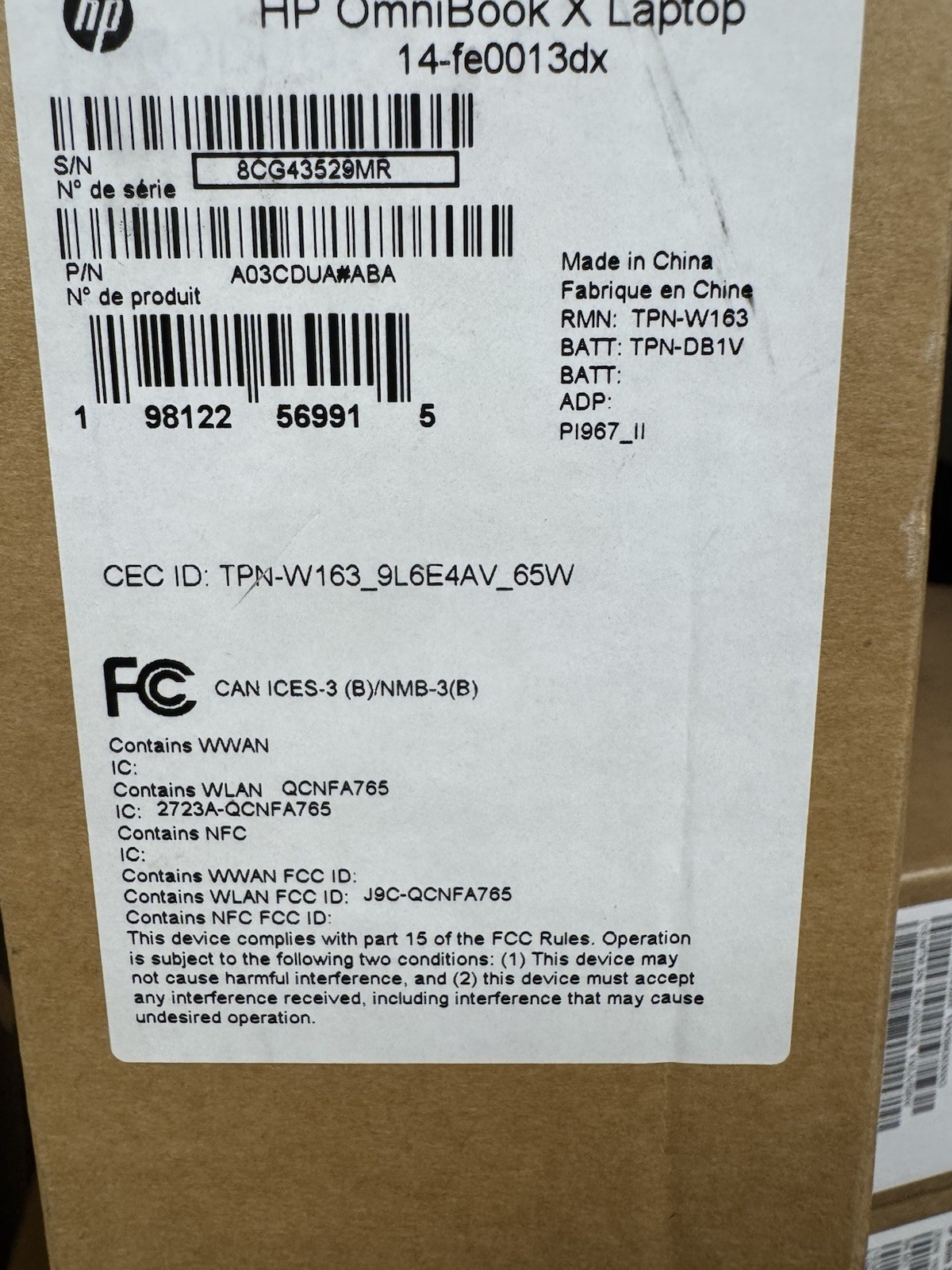 HP 14″ OmniBook X Laptop | 14-FE0013DX | 1 TB SSD | 16g Ram | 2K | Silver – NEW