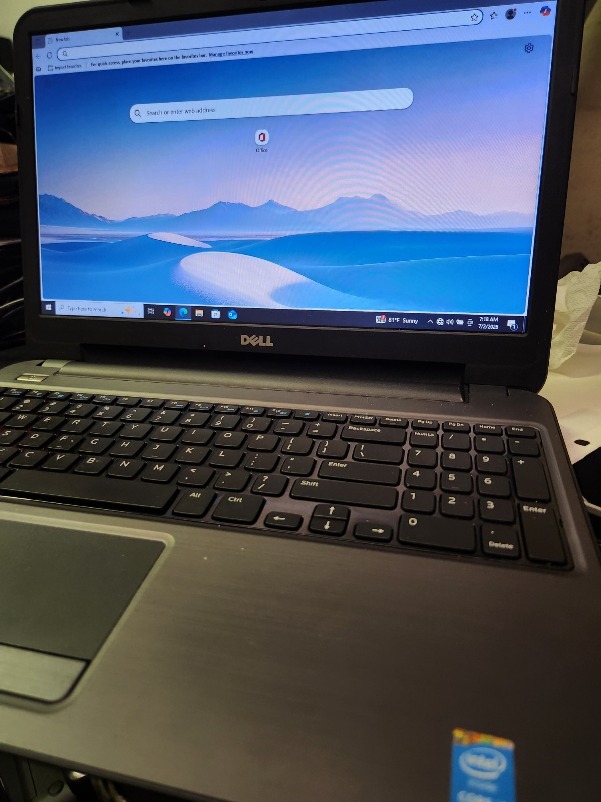 Dell Latitude 3540/i5 4th Gen 1.70GHz 8GB RAM 250 GB HD Win 10/DVD/Good Battery