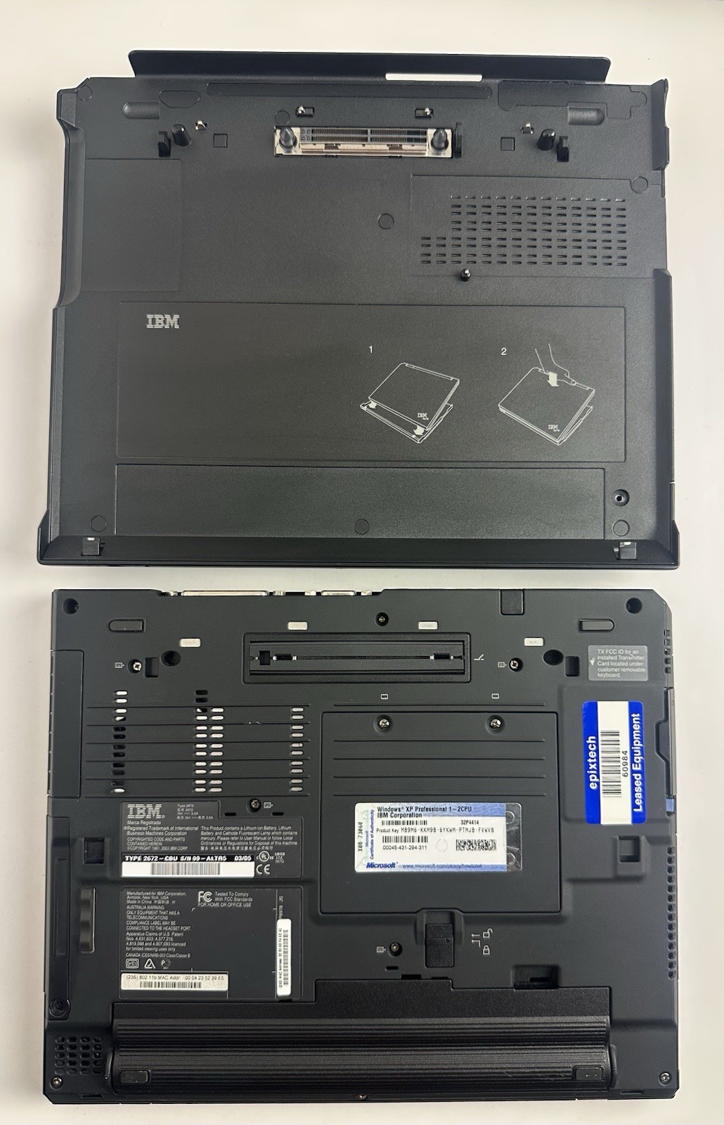 IBM ThinkPad X31 Laptop W/ Power Adapter & Cables ( For Parts ) No Return
