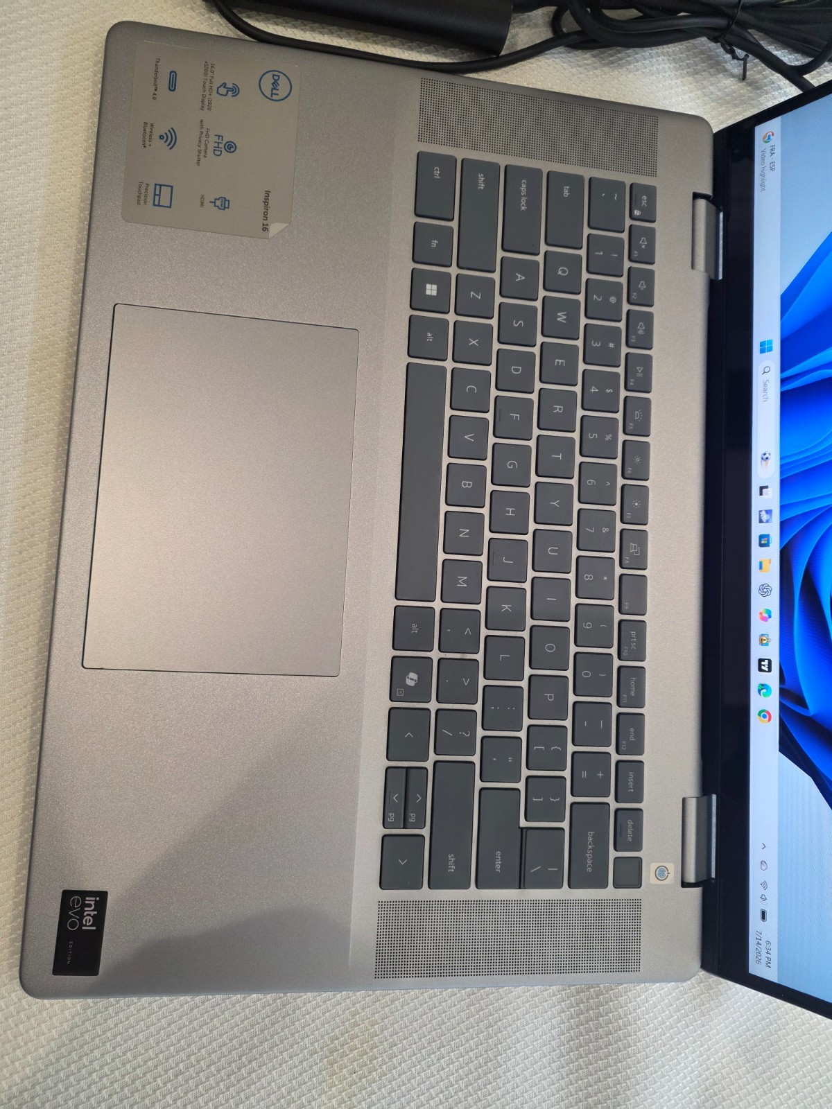 Dell Inspiron 16 7640 2-in-1 QHD Touch 90Hz Ultra 7 155H 16GB RAM 1TB SSD
