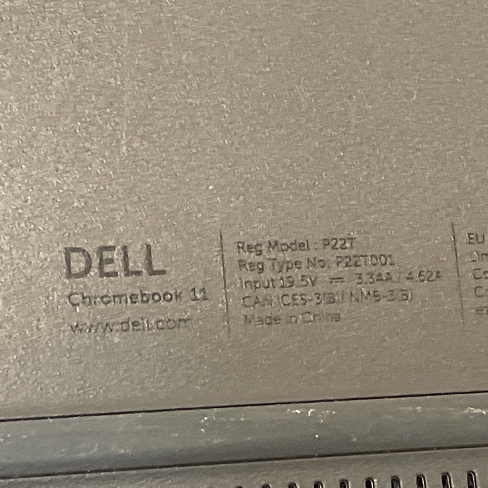 X3 Lot Of Dell P22T001 11.6″ Chromebook w/Celeron 2.16GHz/4GB/16GB (Black)
