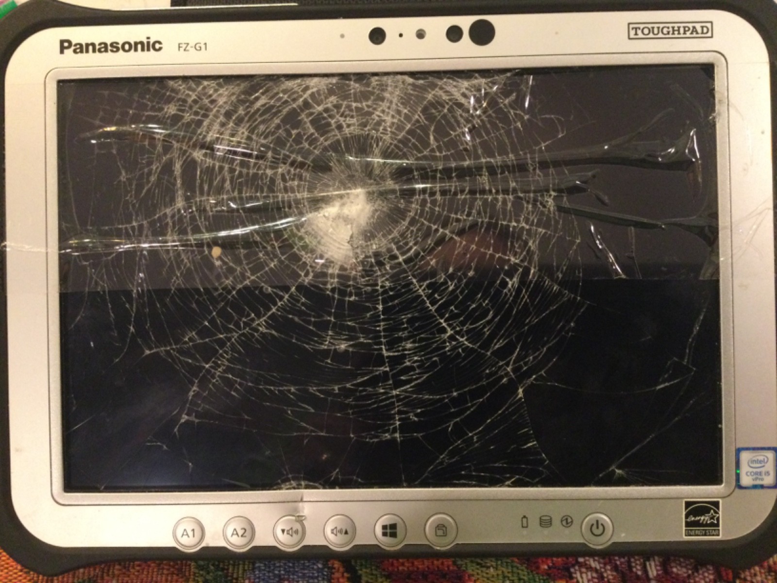 Panasonic Toughpad FZ-G1 i5-7300U 2.60GHz 8GB RAM, Bios Lock For Parts Or Repai