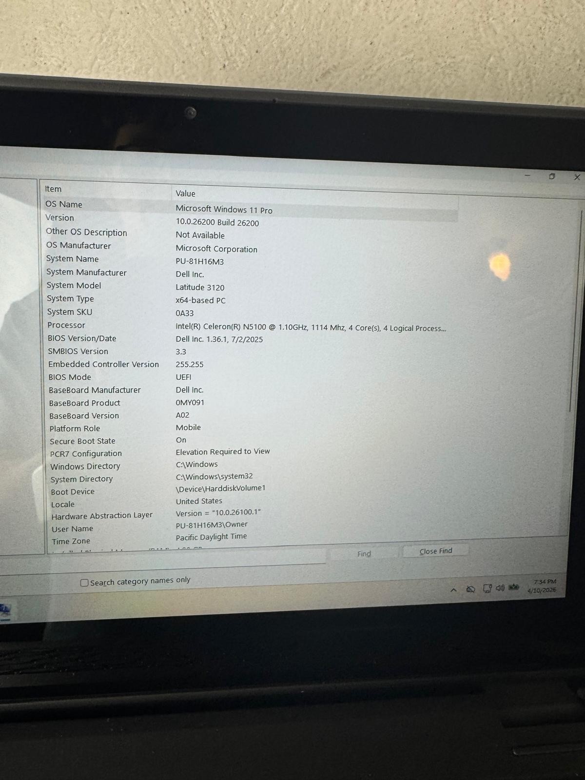Dell Latitude 3120 Intel Celeron N5100 128GB SSD, 4GB RAM, 1.10 GHz Laptop #5090