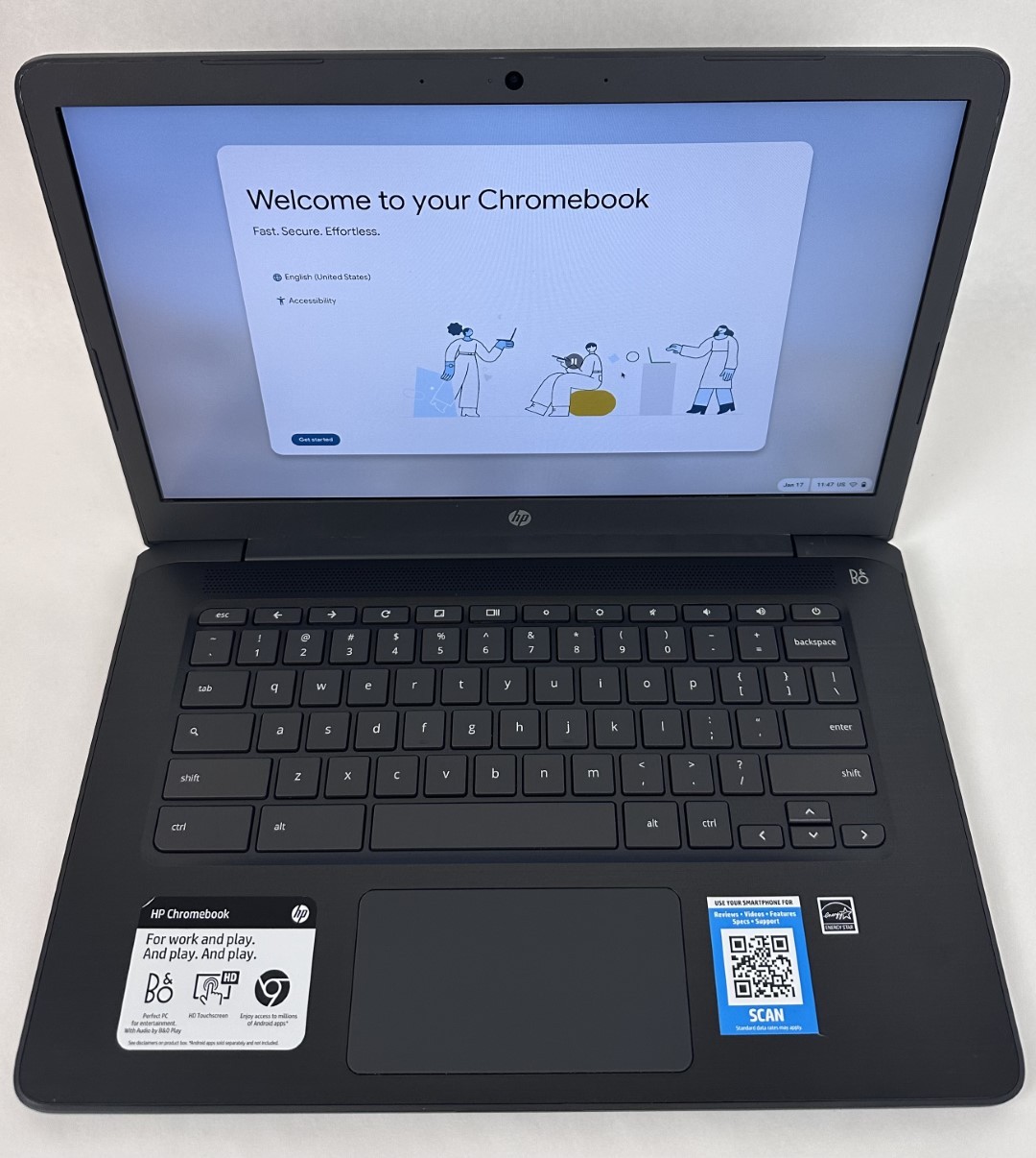 HP Chromebook 14-ca061dx 14″ HD Touch Screen N3350 1.1GHz 4GB 32GB Chrome Laptop