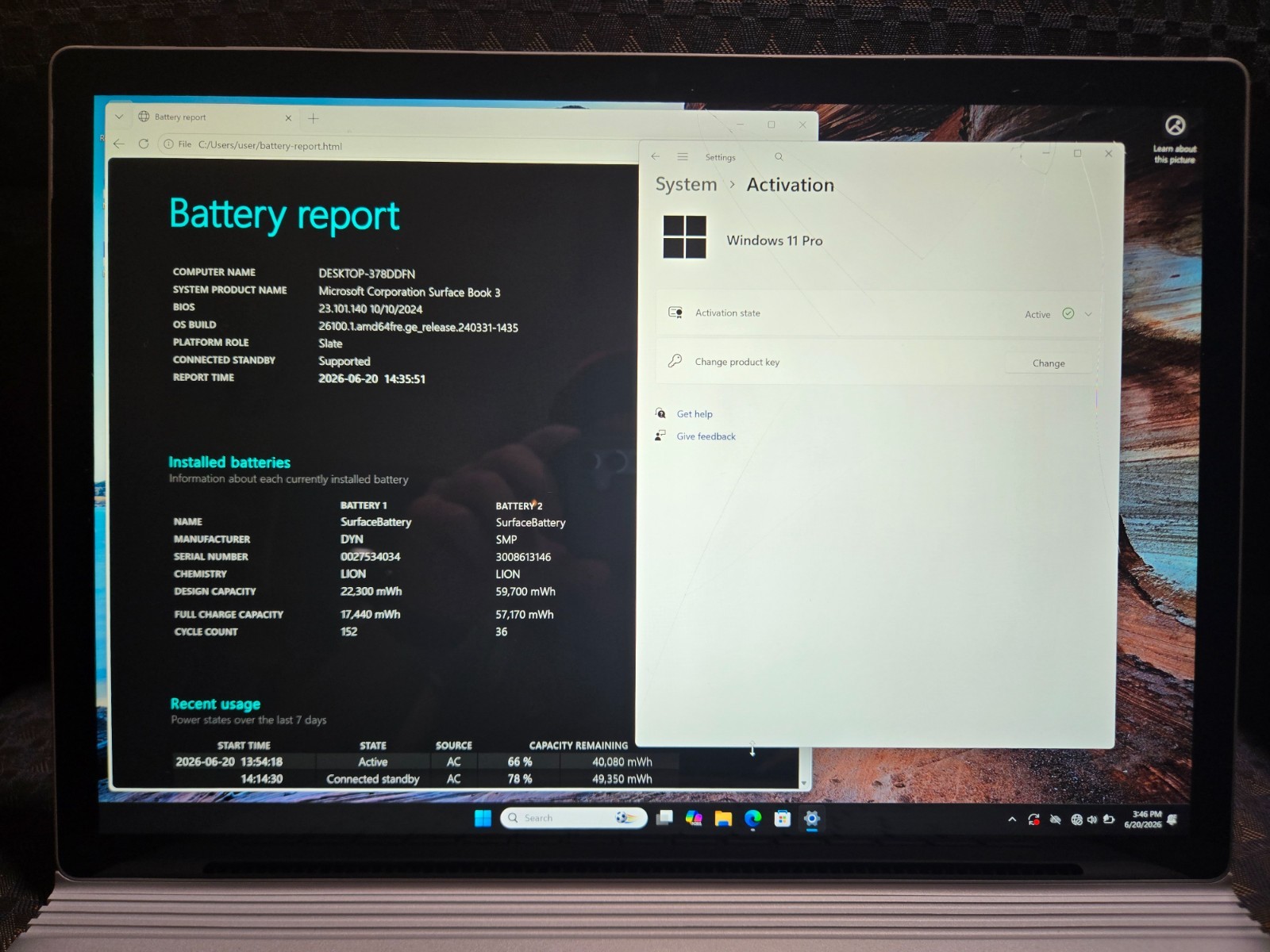 Lot of 2 Microsoft Surface Book 3 15″ (Intel i7-1065G7 GTX 1660 Ti 16GB RAM)