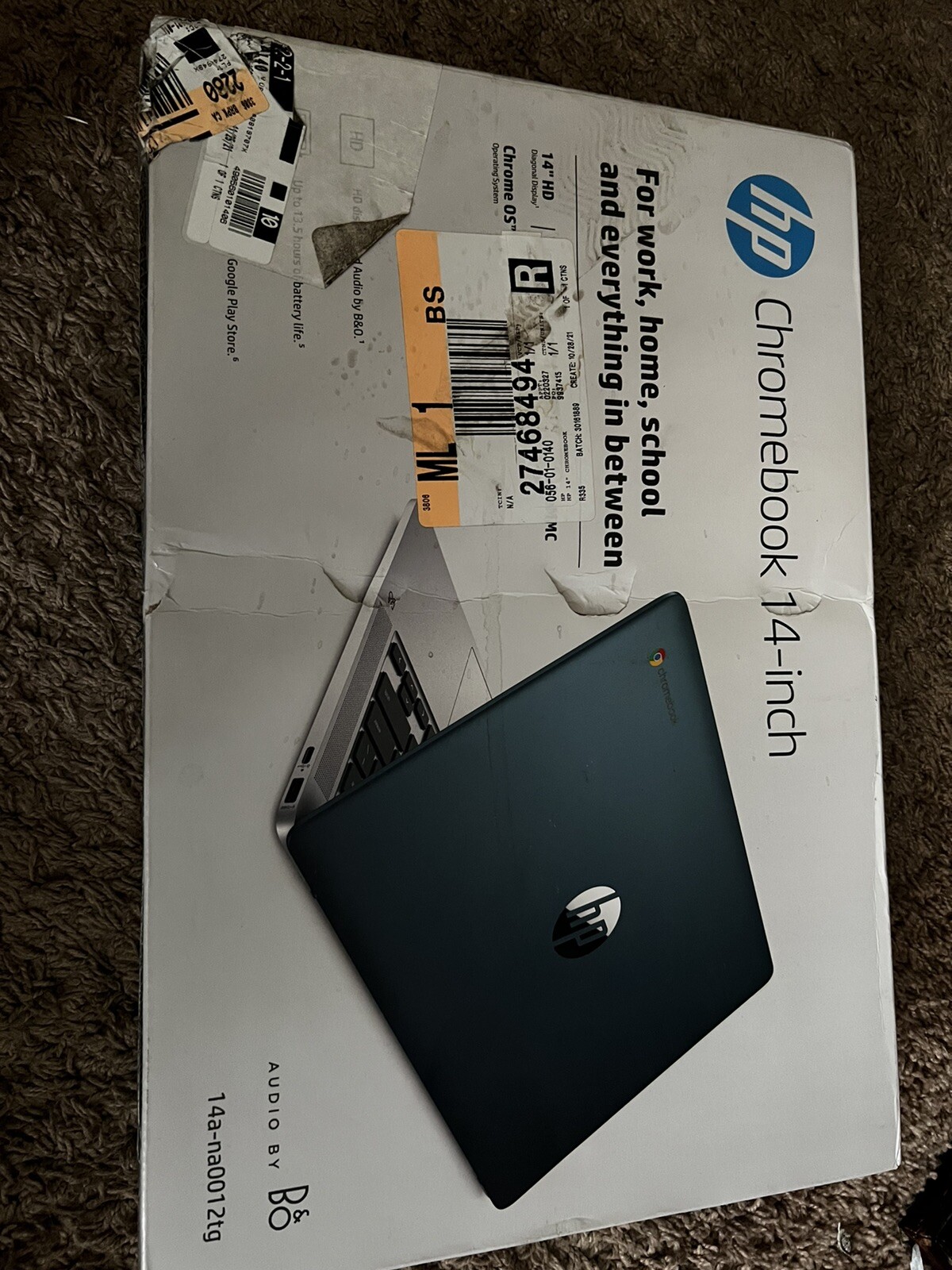HP Chromebook 14-ca061dx 14 in. 32GB Intel Celeron N3350 2.40GHz, 4GB Laptop –