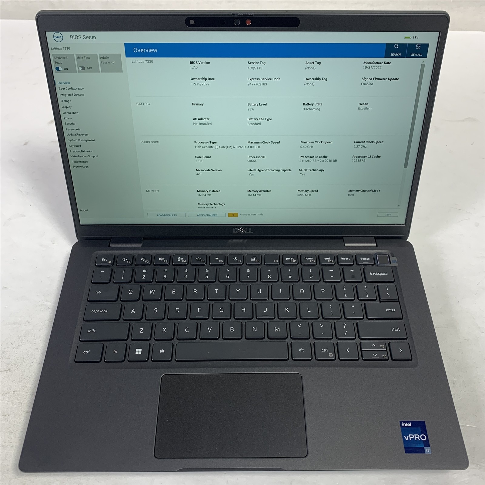 Dell Latitude 7330 13.3″ Laptop i7-1265U 3.6GHz – 16GB – 512GB NVMe SSD – Win 11