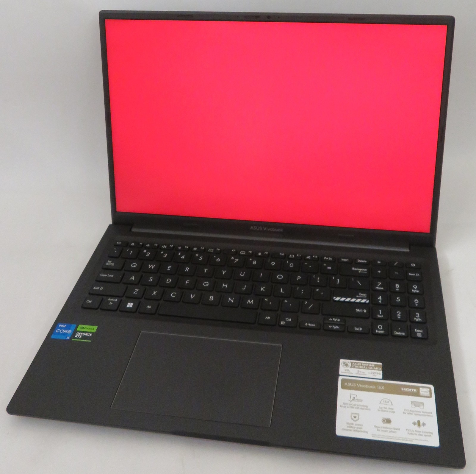 ASUS Vivobook 16X K3605ZC 16in i5-12450H@2.0GHz 8GB RAM 512GB RTX 3050 W11 H