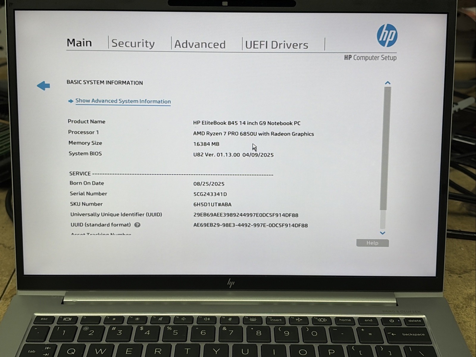 HP EliteBook 845 G9 14″ FHD Ryzen 7 PRO 6850U 16GB RAM 512GB SSD No OS