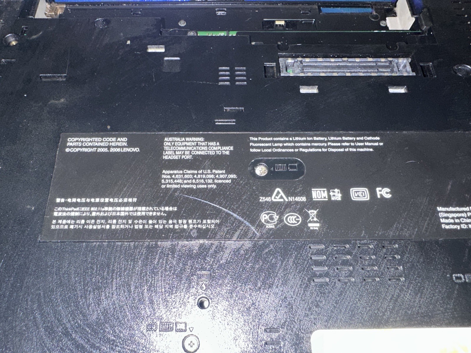 IBM ThinkPad Lenovo Type 9457 WinXP Laptop 1.83GHz 1GB RAM w/Charger Never Used!