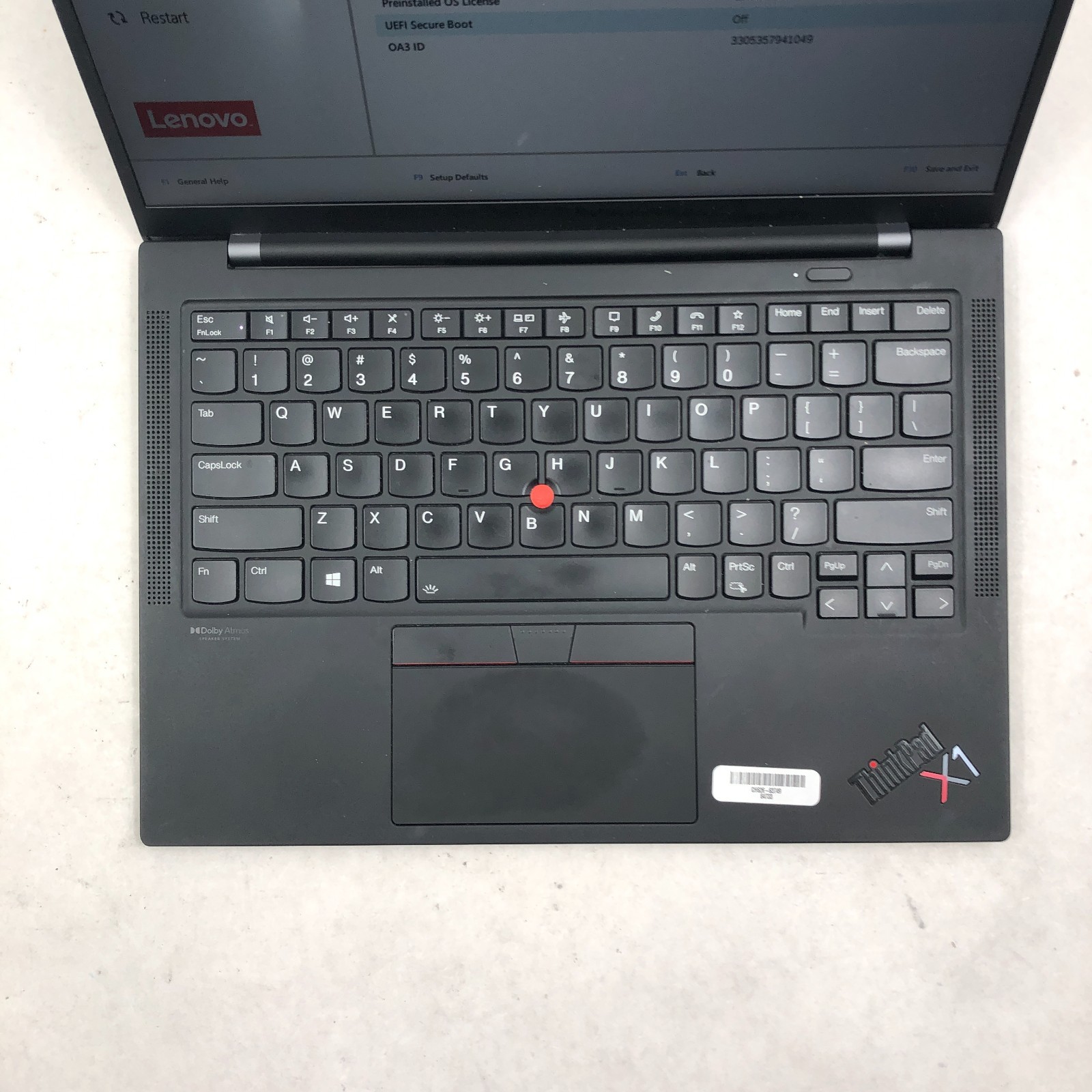 Lenovo X1 Carbon Gen 9 Intel Core i7-1185G7 16GB RAM NO SSD NO OS