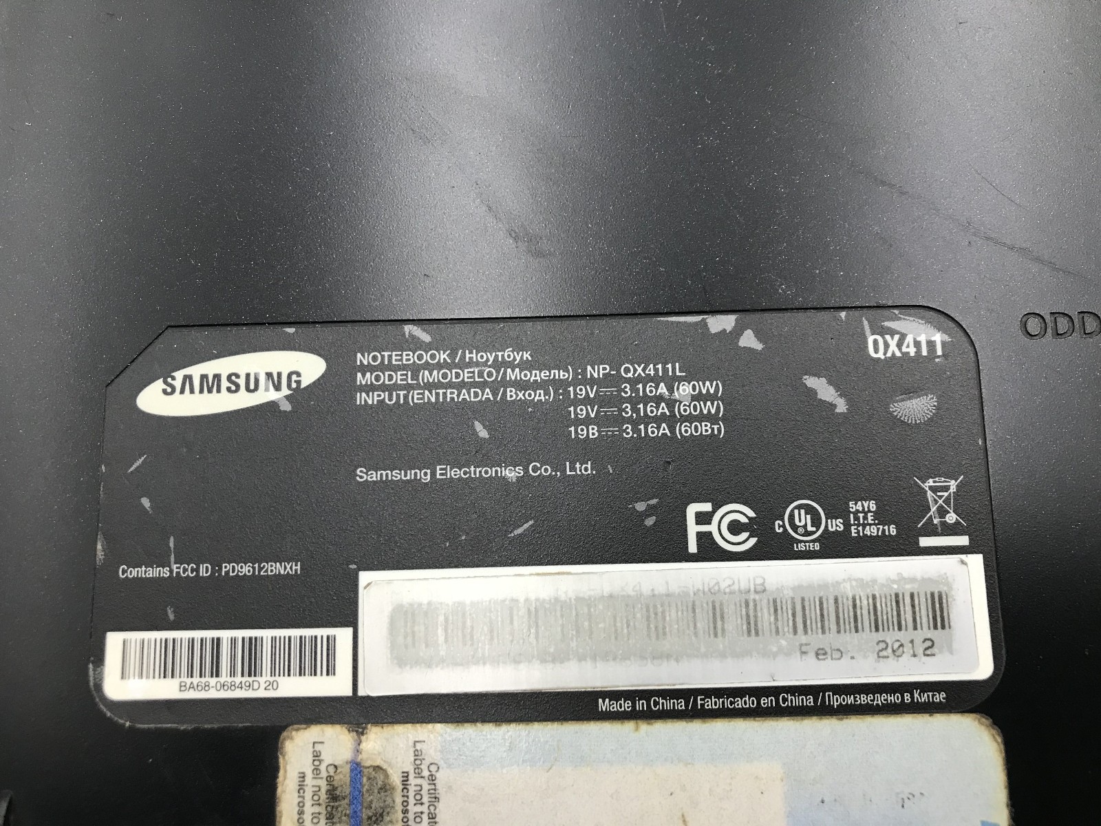 SAMSUNG NP QX411L – FOR PARTS/REPAIR – INTEL I5 2430M – NO RAM -READ DESCRIP- BB