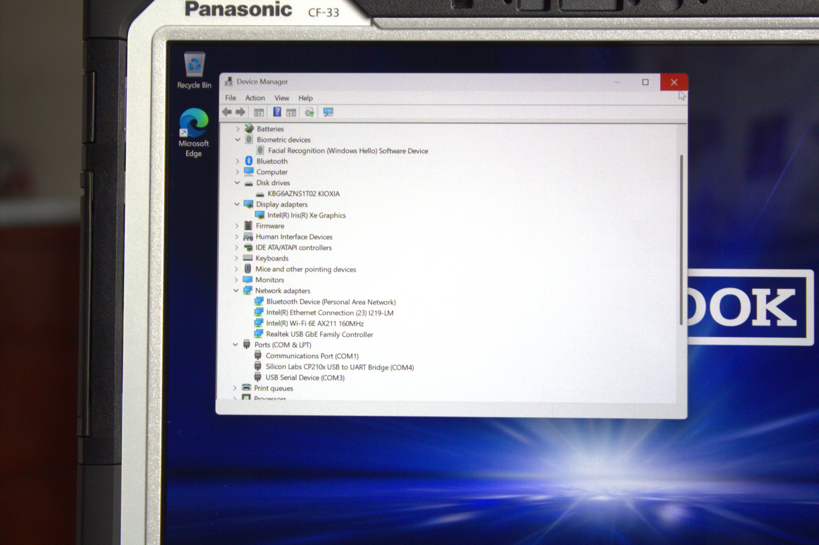 Panasonic Toughbook CF-33 MK4 i7-1370p 1TB SSD 32GB RAM DGPS Keyboard 0 Hours