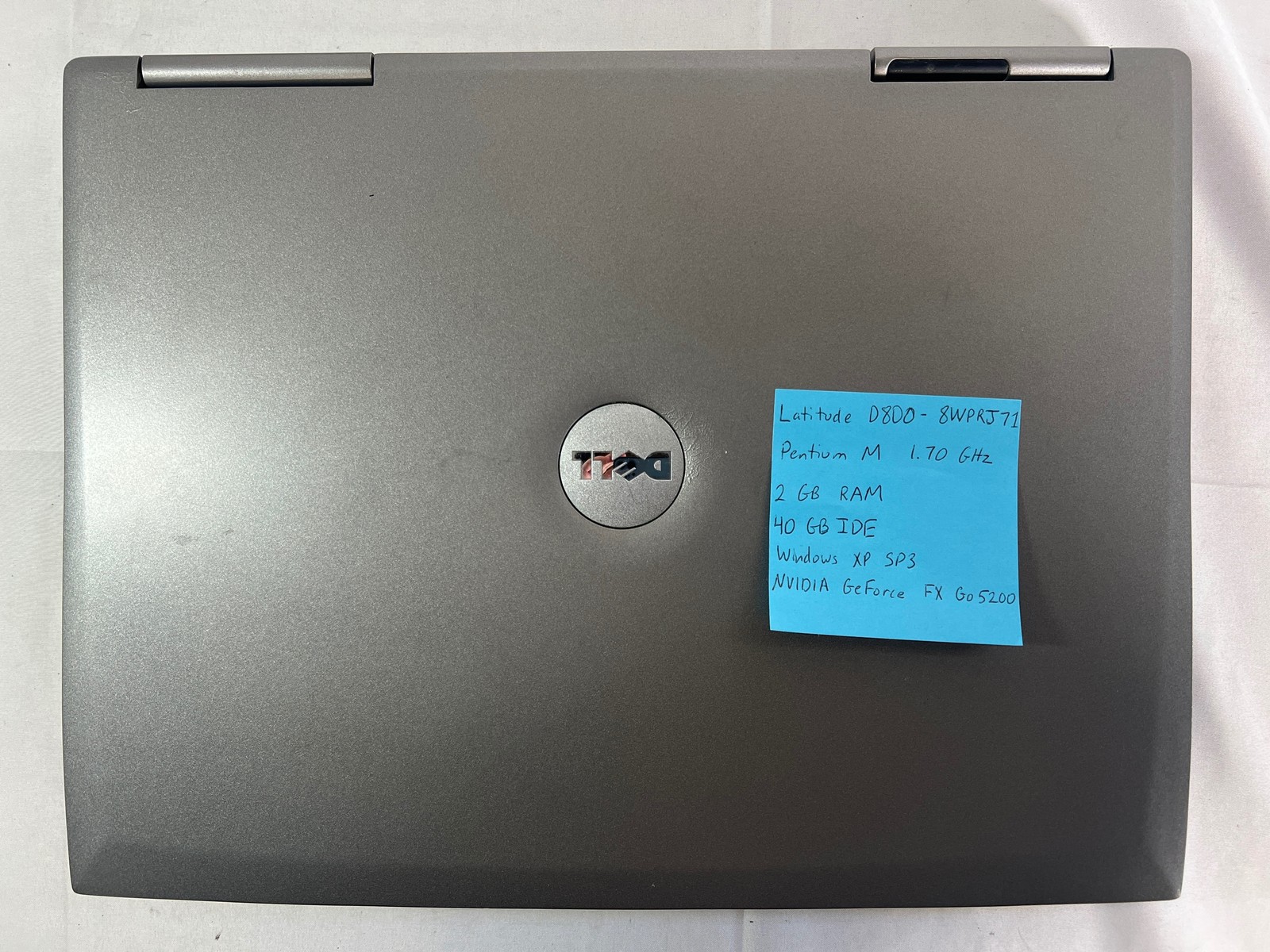 Dell Latitude D800 WinXP Pentium M 1.70GHz 2 GB 40GB 15.4″ 1920×1200
