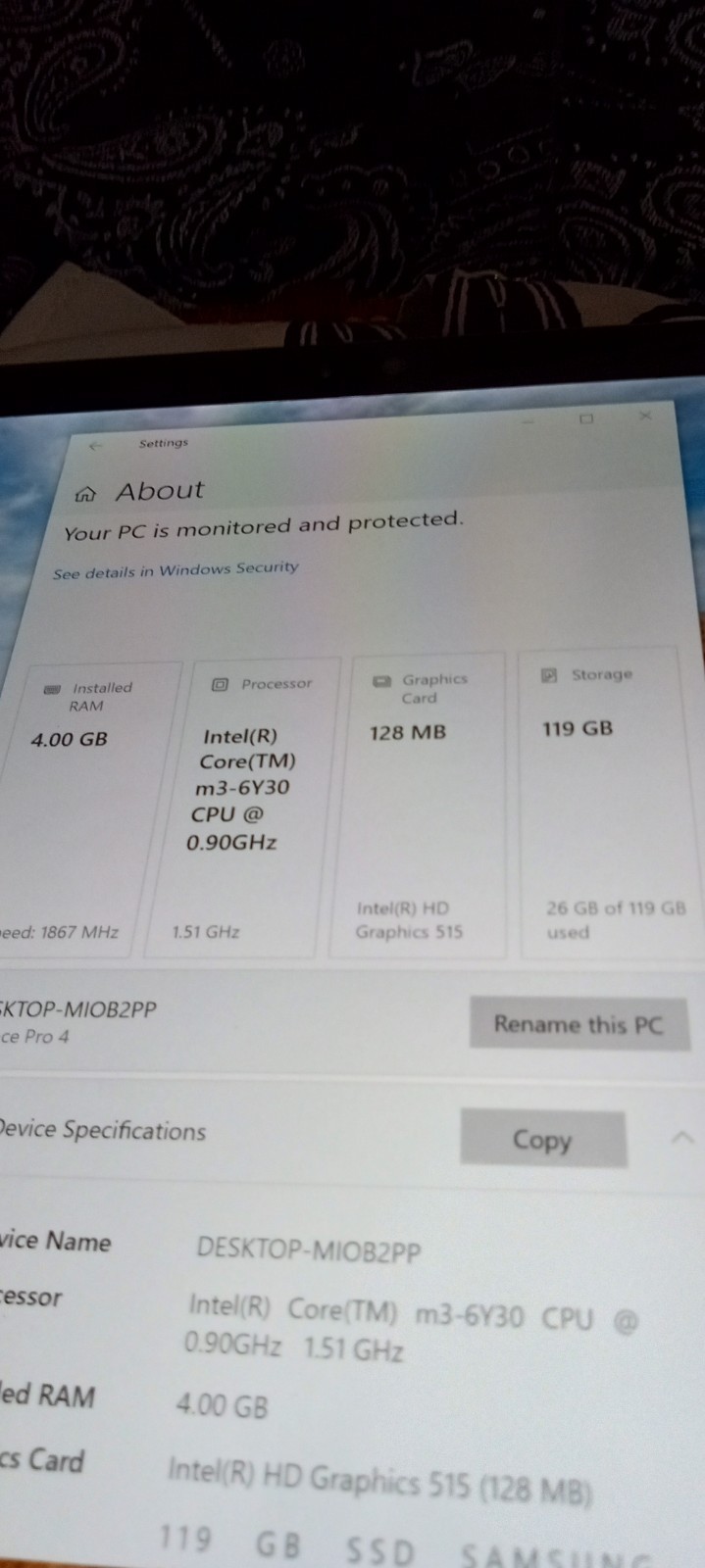 Microsoft Surface Pro 4 Model 1724 Works Great